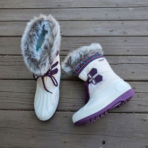 Vintage Vintage 90s y2k Weather Sport Faux Fur White Winter Boots Size US 8 / IT 38 - 1 Thumbnail