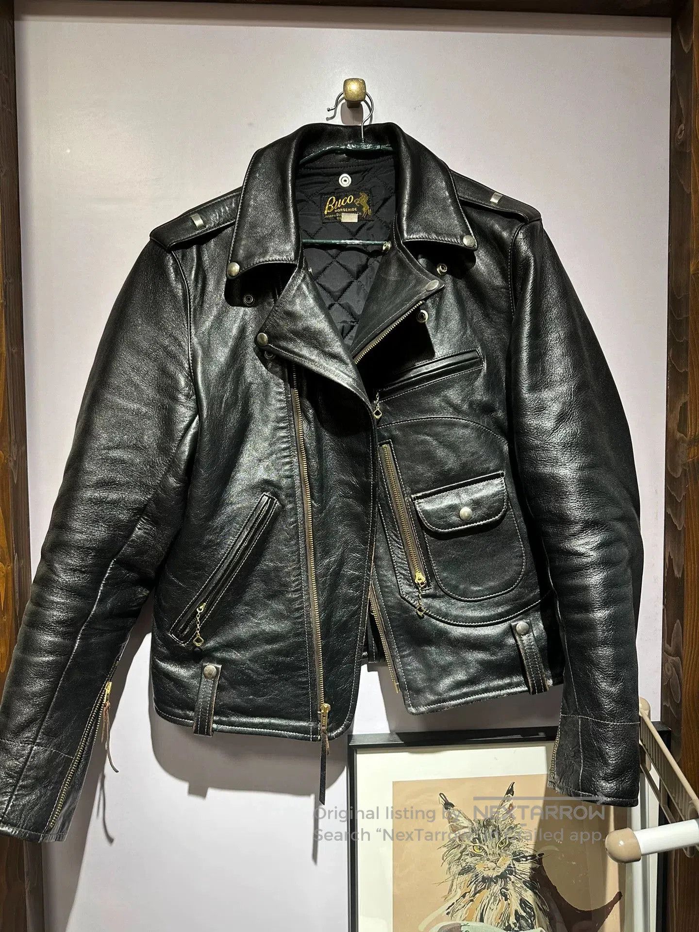 Buco BUCO J-24 Black Leather Motorcycle Jacket. Size US XS / EU 42 / 0 - 1 Thumbnail