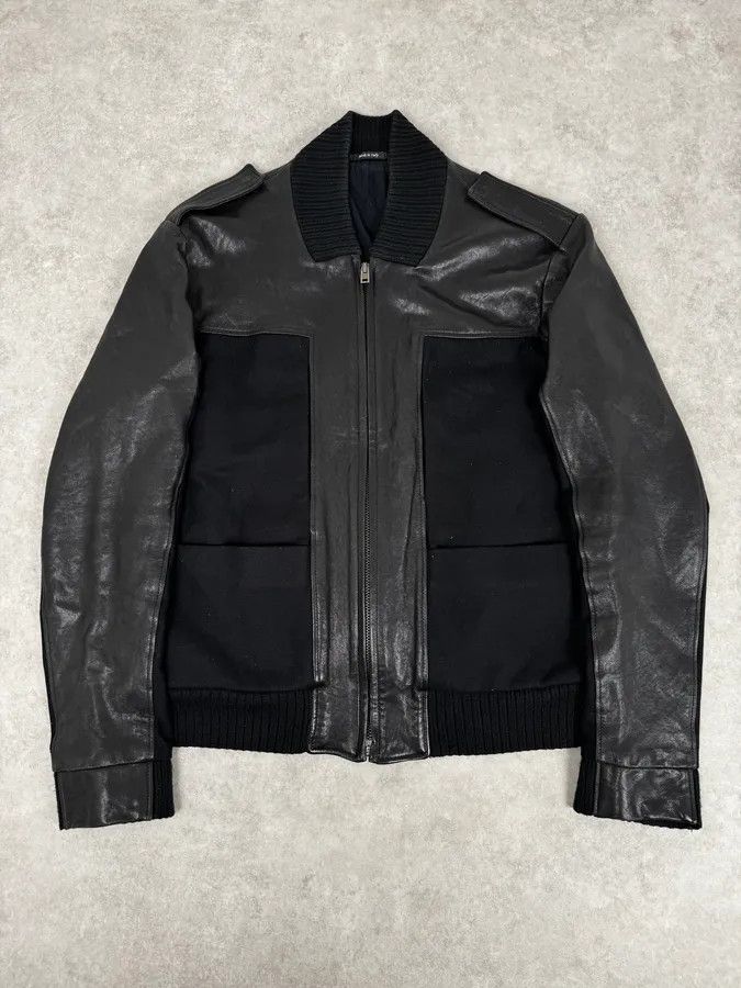 Maison Margiela FW2014 Maison Margiela Black Contrast Panel Leather Jacket Size US L / EU 52-54 / 3 - 1 Thumbnail