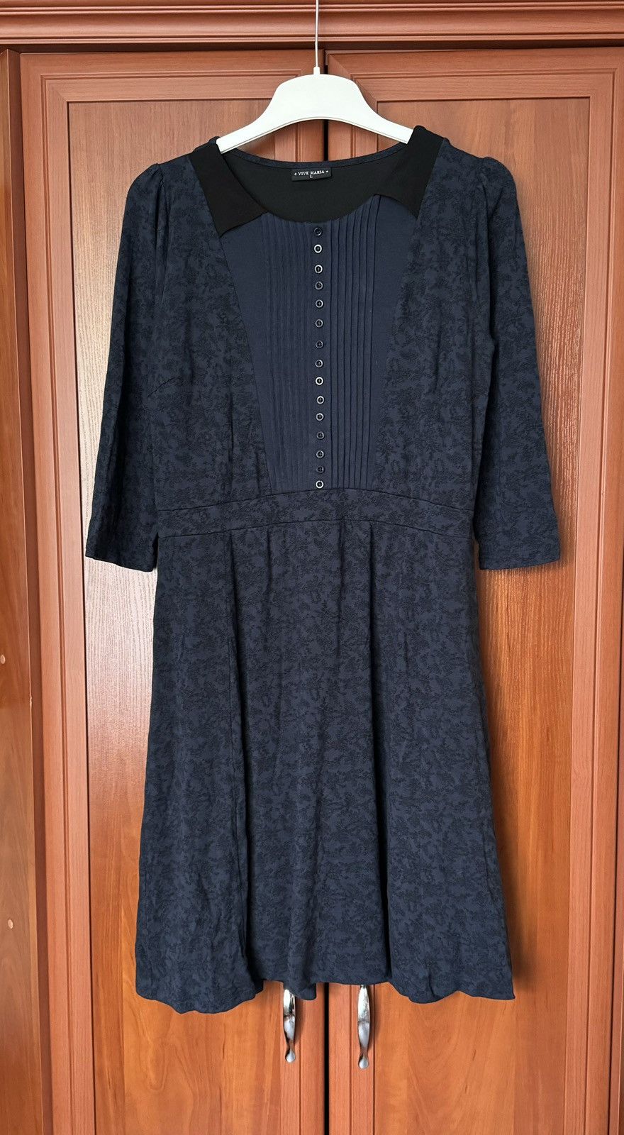 Vintage + Vive Maria + L all printed blue long dress long sleeve Size L / US 10 / IT 46 - 13 Thumbnail