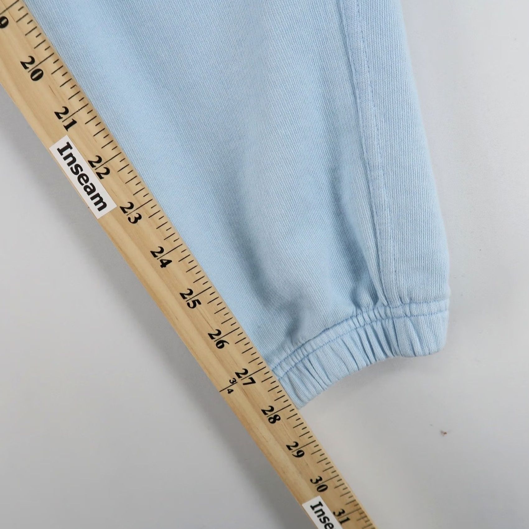 Vintage Martin Asbjørn Sweatpants Mens S Light Blue Cotton Blend Terry Pockets Drawstring Elastic Waist Jogger Busy 29in Inseam Size US 29 - 6 Thumbnail