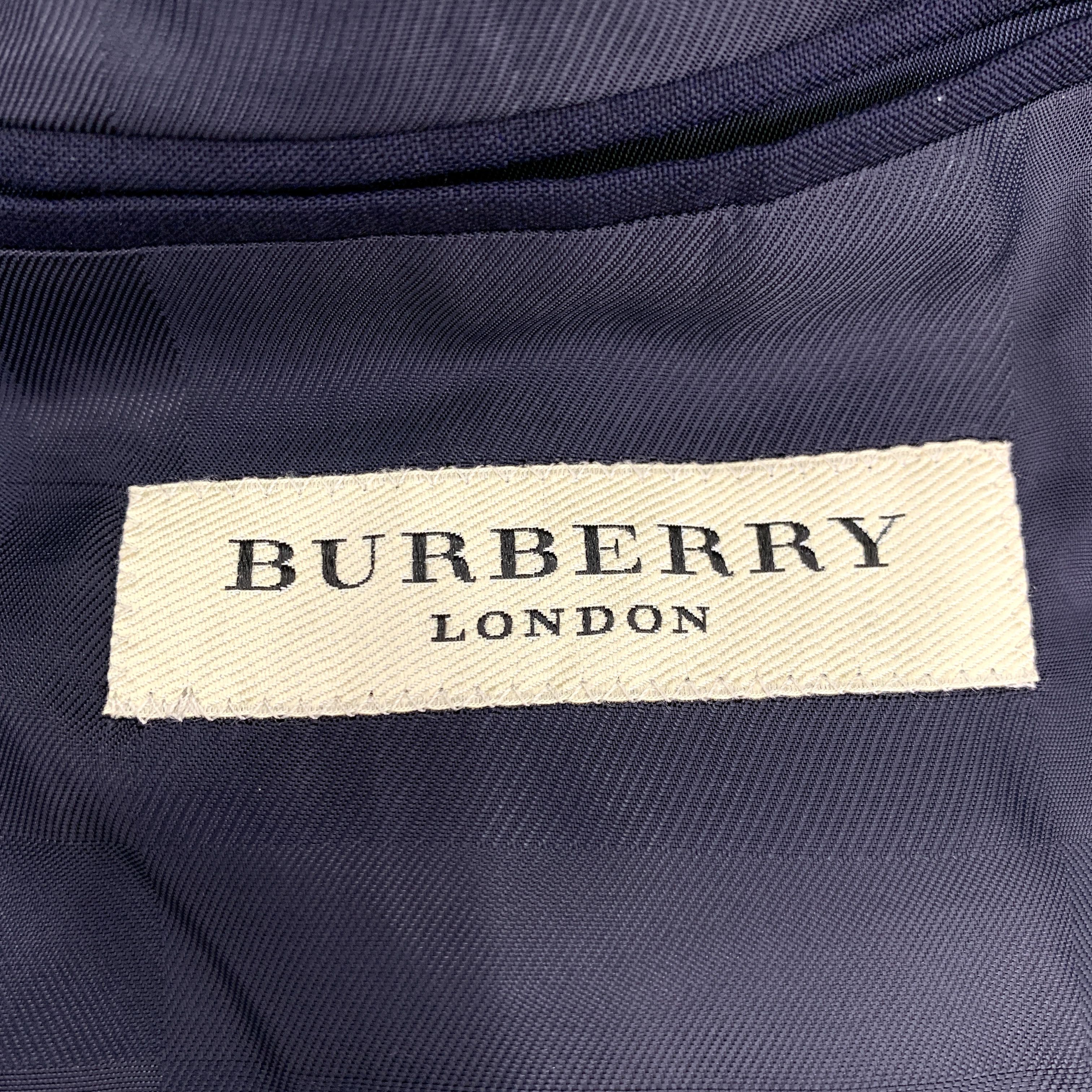 Burberry Burberry Navy Wool Single-Breasted Blazer (Size 46R) Size 46R - 3 Thumbnail