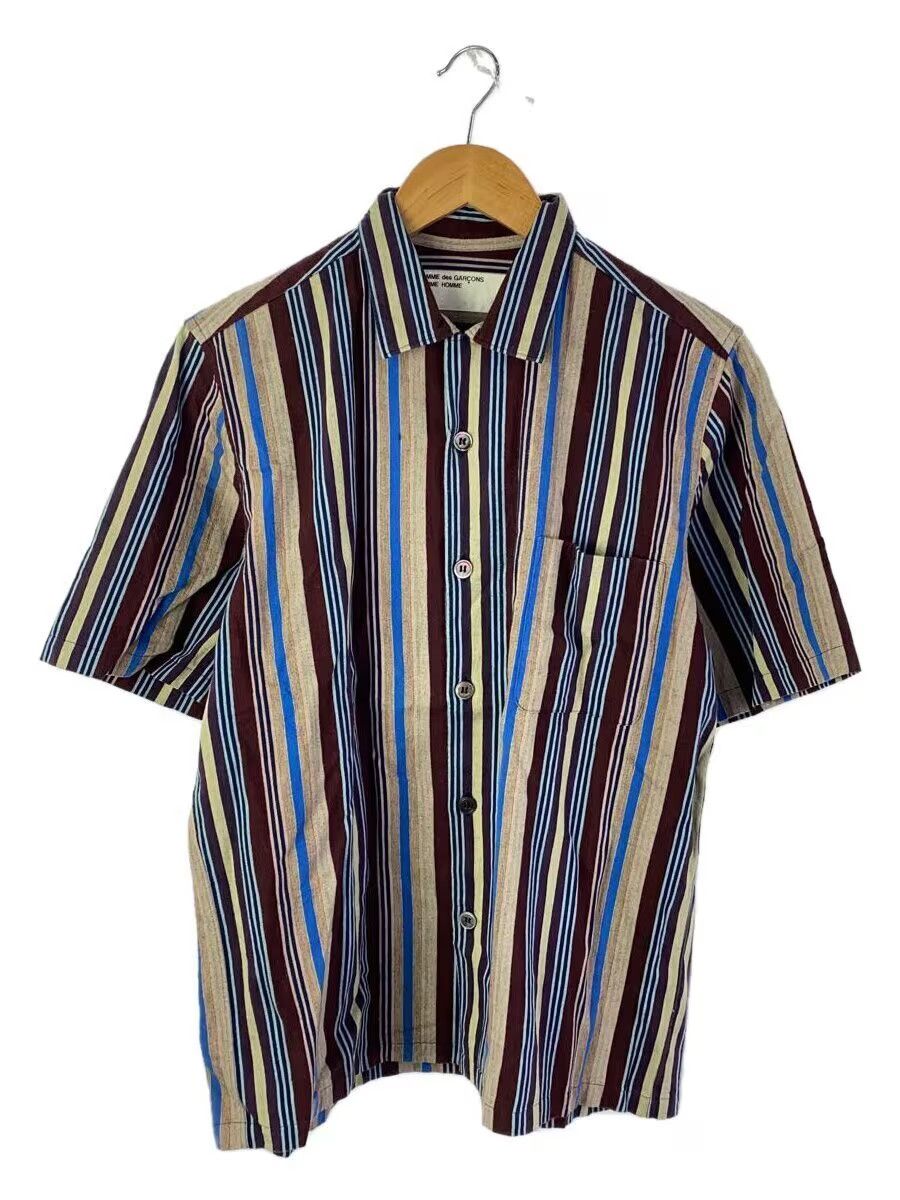 コムデギャルソン SHORT SLEEVE STRIPED SHIRT Comme des Garcons Man Shirt Short Sleeve Striped White Size