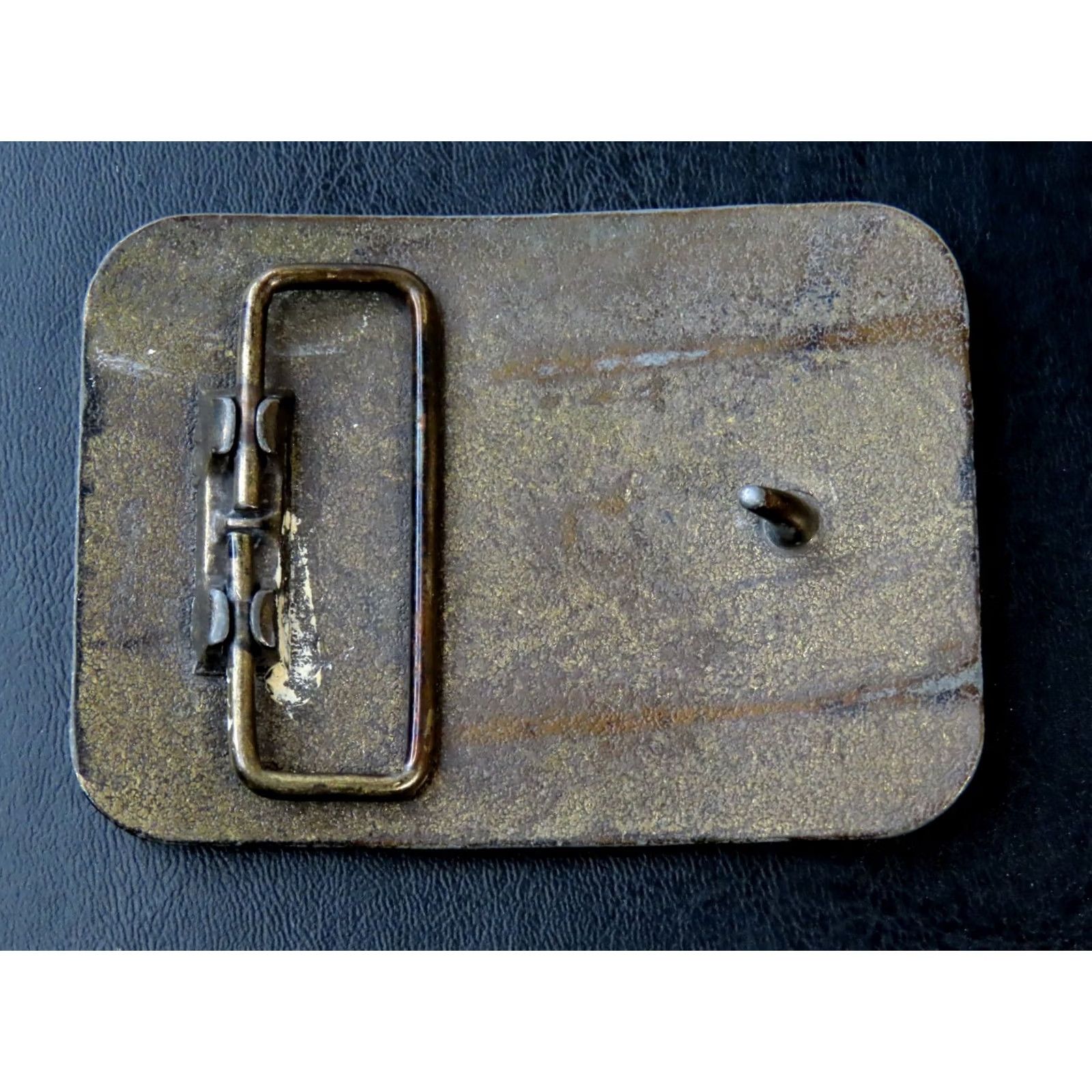 Vintage VINTAGE READ BRASS Belt Buckle Crew CB 10-4 Radio Trucker Men 1.5 in Brass Buckle Size ONE SIZE - 3 Thumbnail