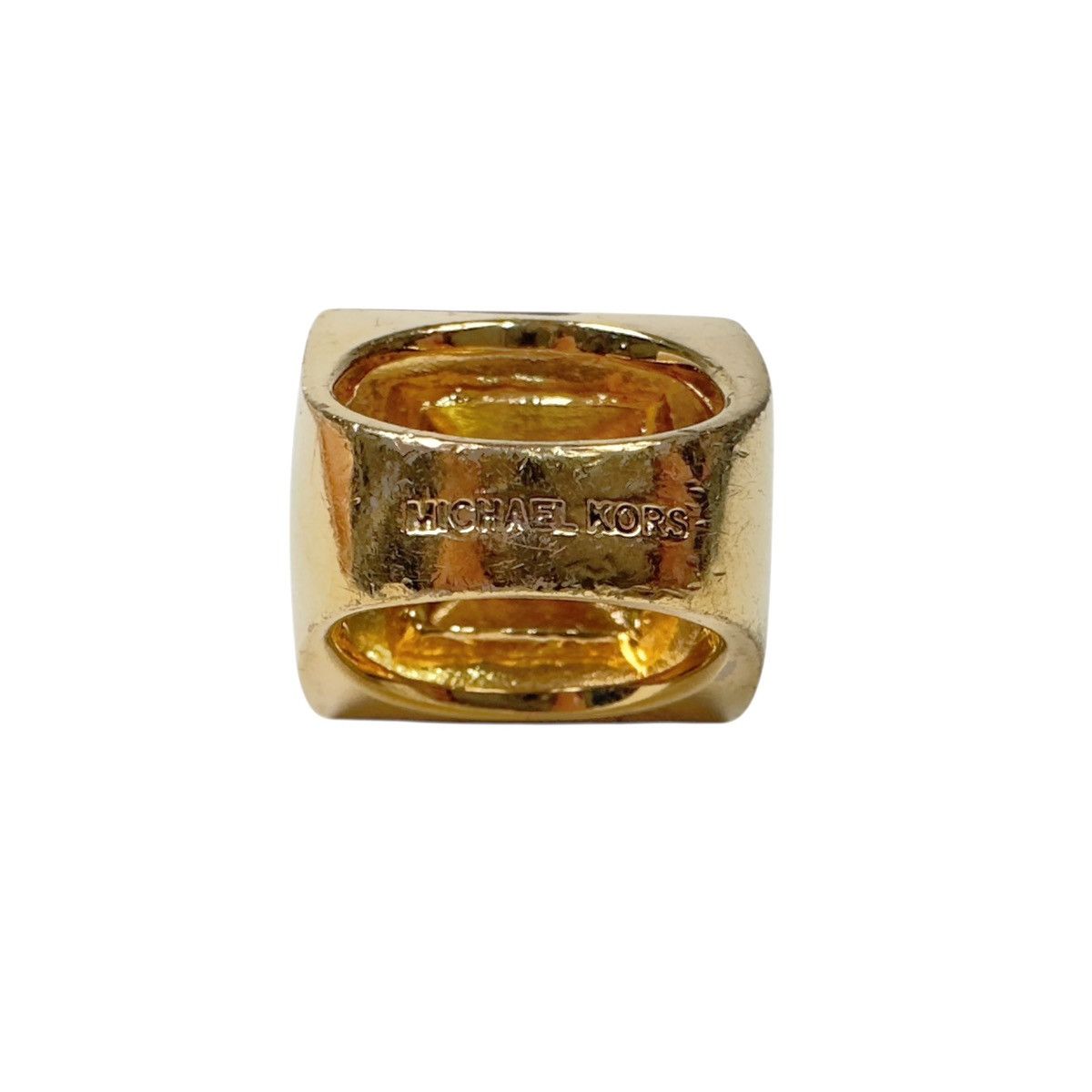 Michael Kors Michael Kors Pyramid Gold Plated Cocktail Ring Size 7 Size ONE SIZE - 4 Thumbnail