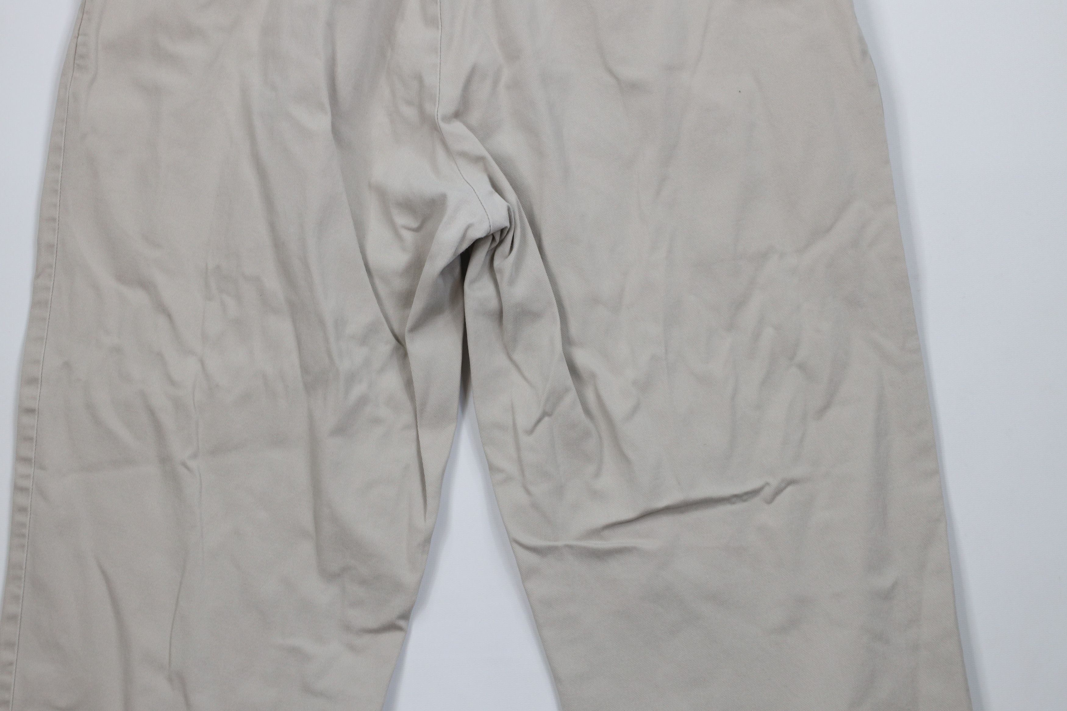 Ralph Lauren Vintage 90s Ralph Lauren Wide Leg Chino Pants Gray Cotton Size US 34 / EU 50 - 10 Thumbnail