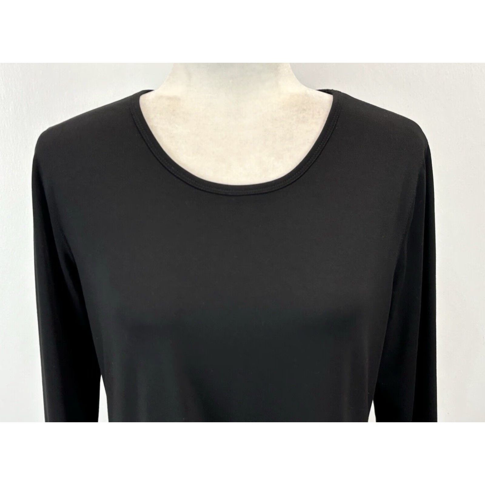 Vintage Ali Miles Shirt Women's Medium Black Red Long Sleeve Round Neck Pullover Casual Tunic Womens Size M / US 6-8 / IT 42-44 - 5 Thumbnail
