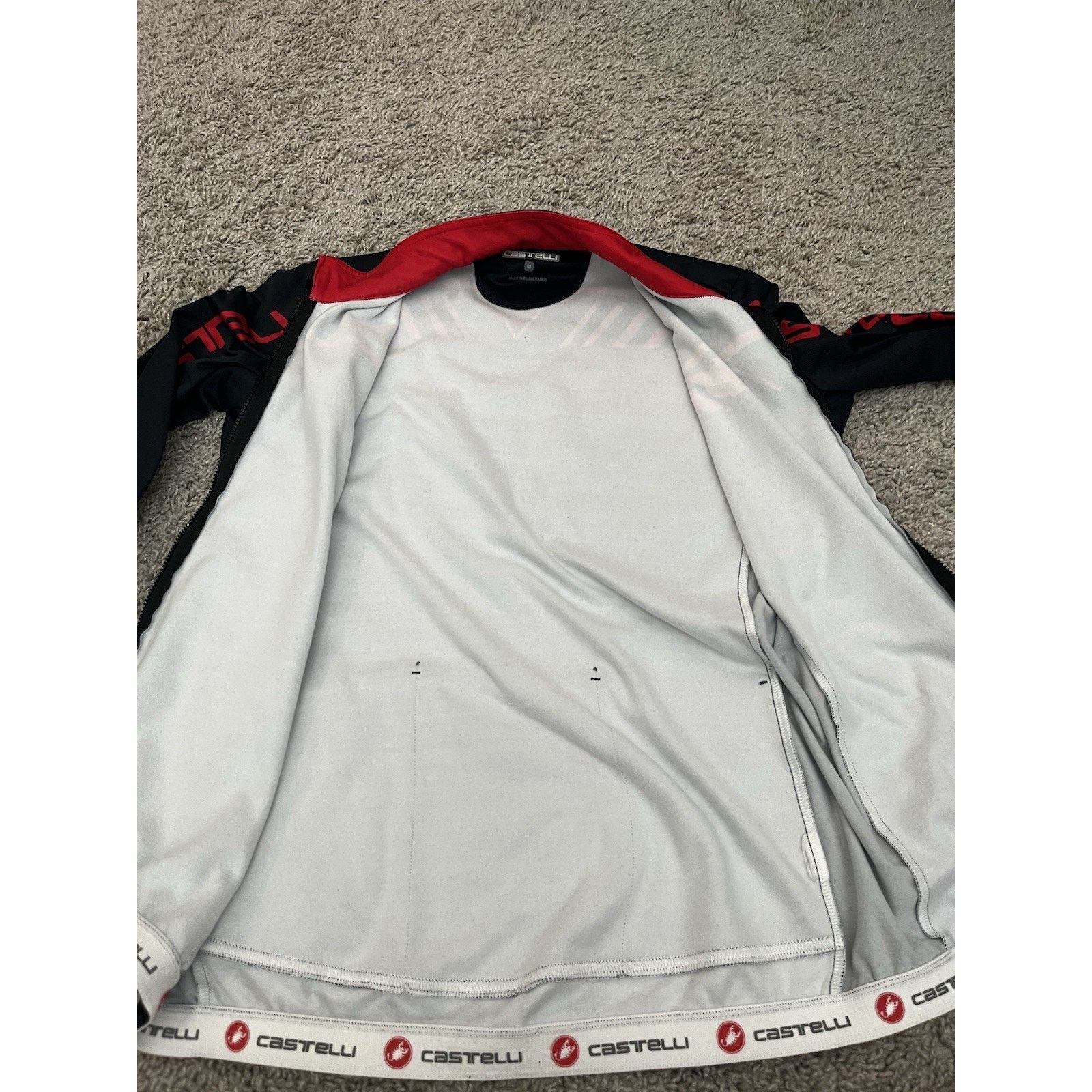 Other Castelli Long Sleeve Cycling Jersey Medium Black Red Zip Size US M / EU 48-50 / 2 - 9 Thumbnail