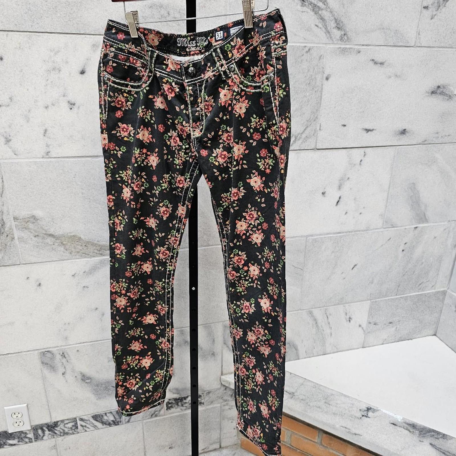 Designer Miss Me Women's Floral Jeans Size 30" / US 8 / IT 44 - 1 Thumbnail
