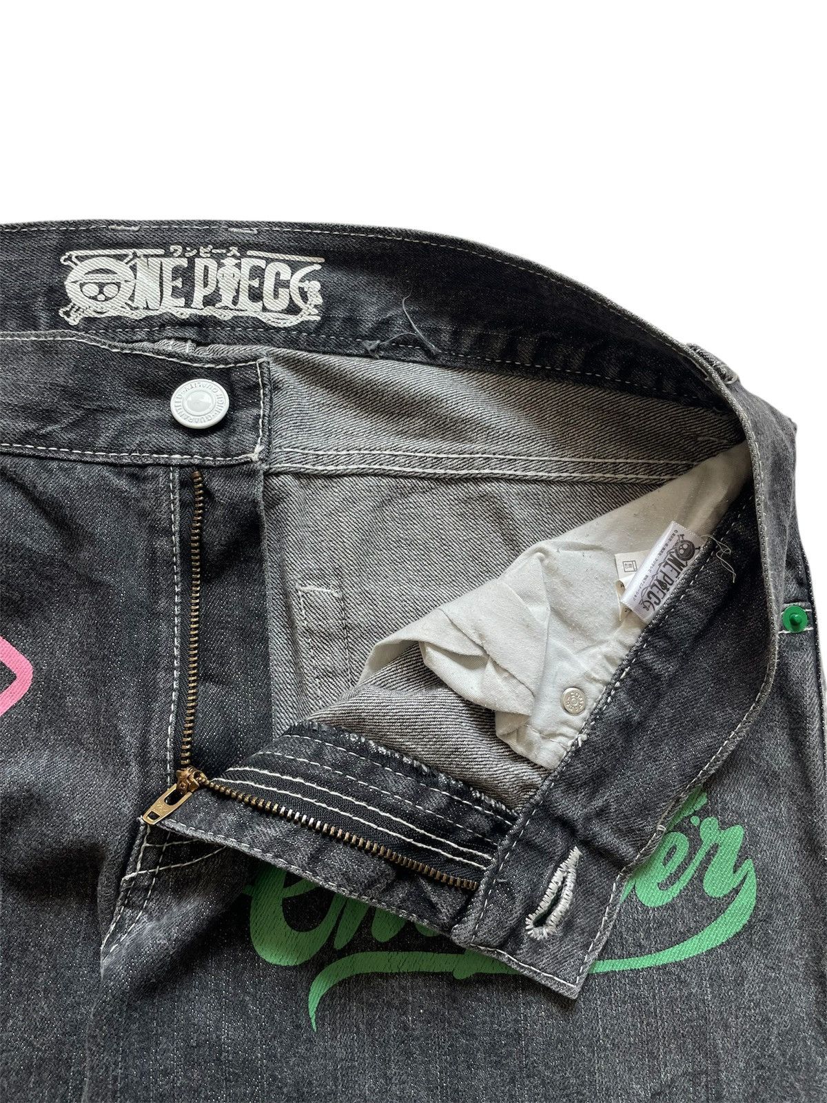 Japanese Brand Vintage One Piece Tony Chopper Jeans Size US 33 - 6 Thumbnail