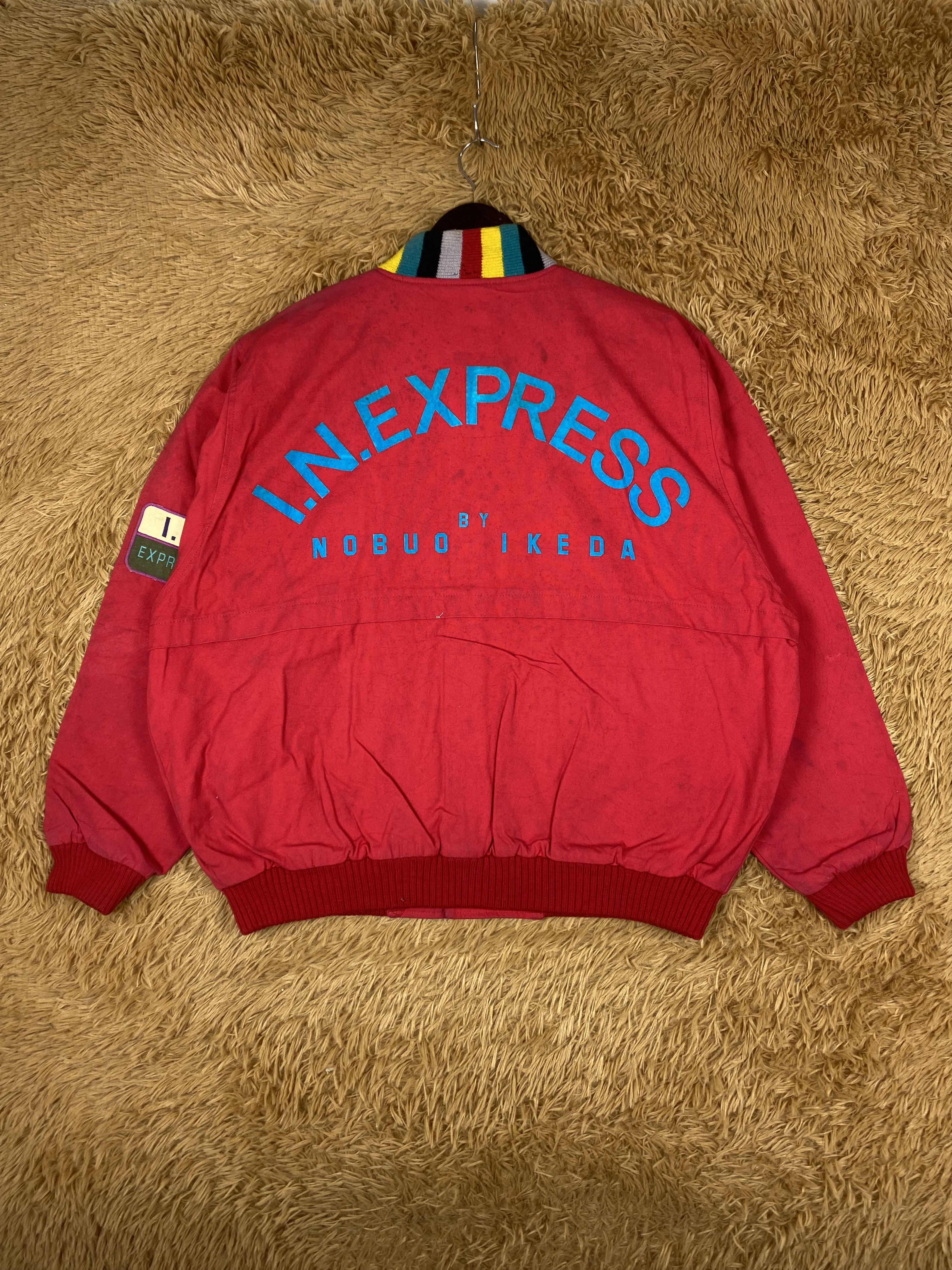 Japanese Brand Vintage I.N. Express Nobuo Ikeda Varsity Jacket DJ0971 Size US L / EU 52-54 / 3 - 5 Thumbnail