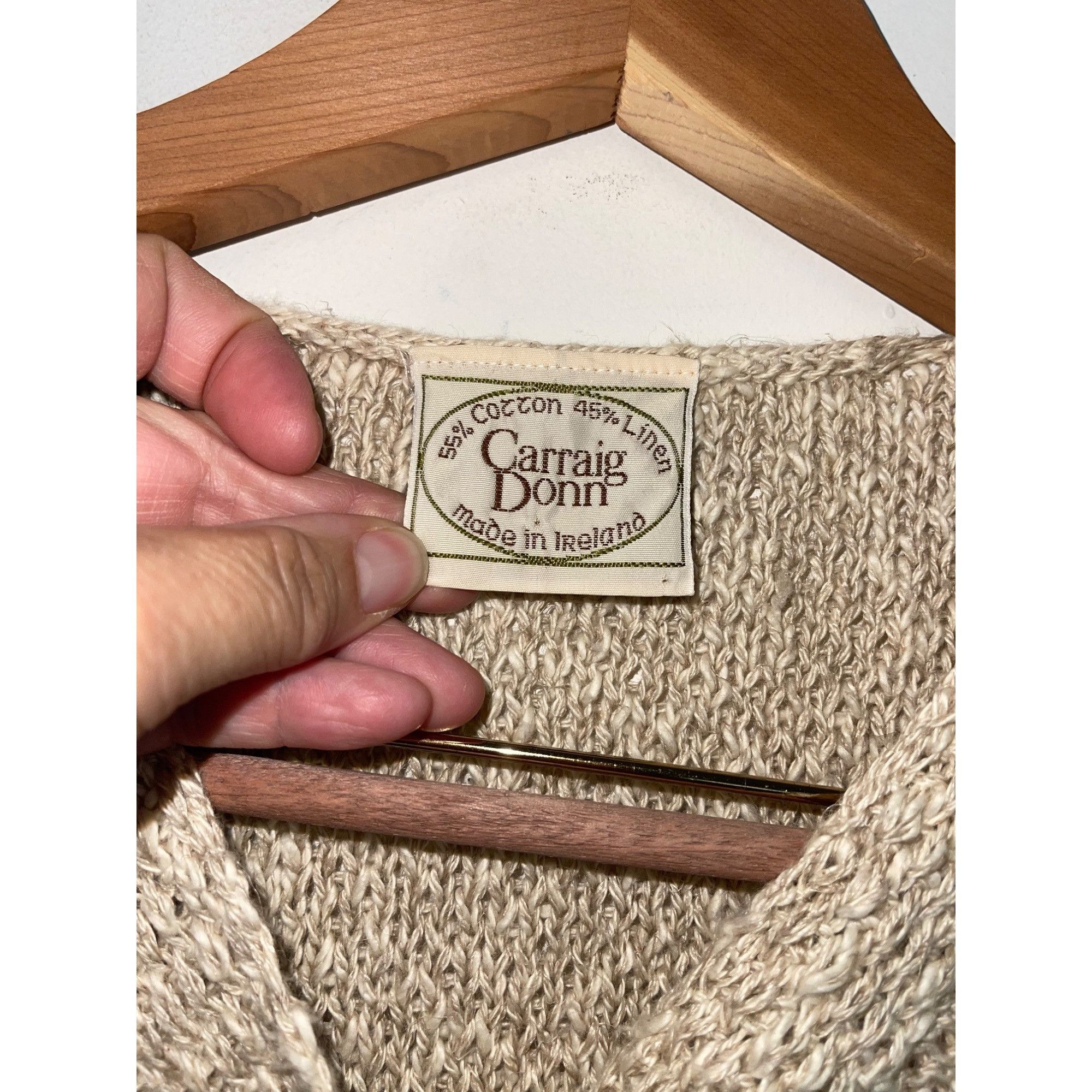 Carraig Donn Carraig Donn Vintage Womens Sweater Size Small Tan Size S / US 4 / IT 40 - 3 Thumbnail