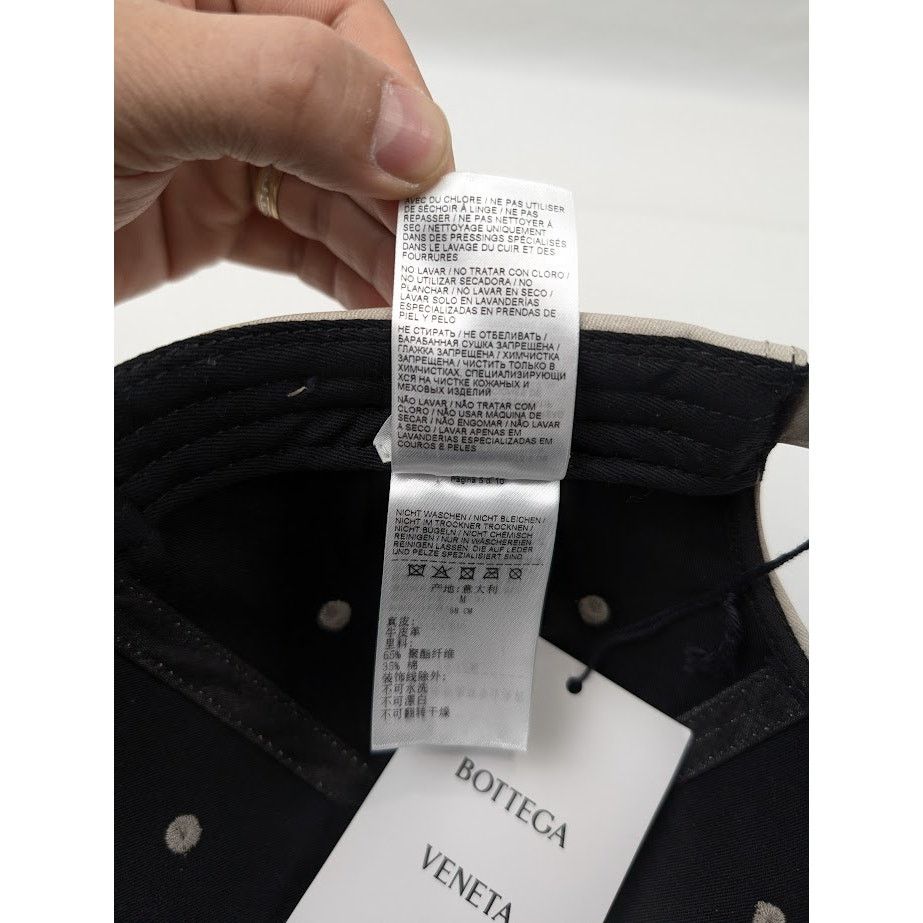 Bottega Veneta o1rshd1 Size: M / Chino Printed Nubuck Cap / Hat Light Beige Size ONE SIZE - 17 Thumbnail