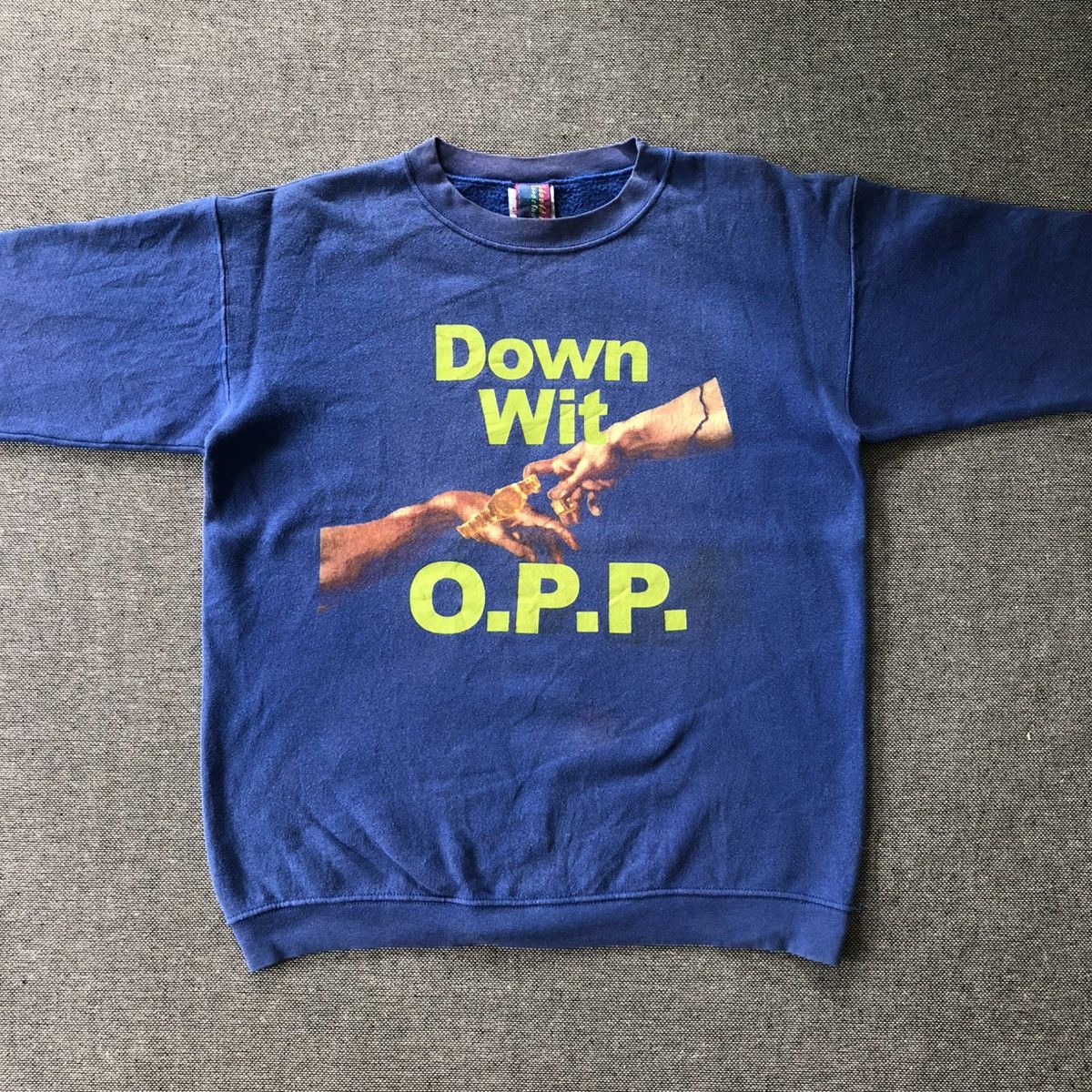 Vintage Down Wit "O.P.P" by Naughty by Nature Sweatshirt Size US M / EU 48-50 / 2 - 2 Thumbnail
