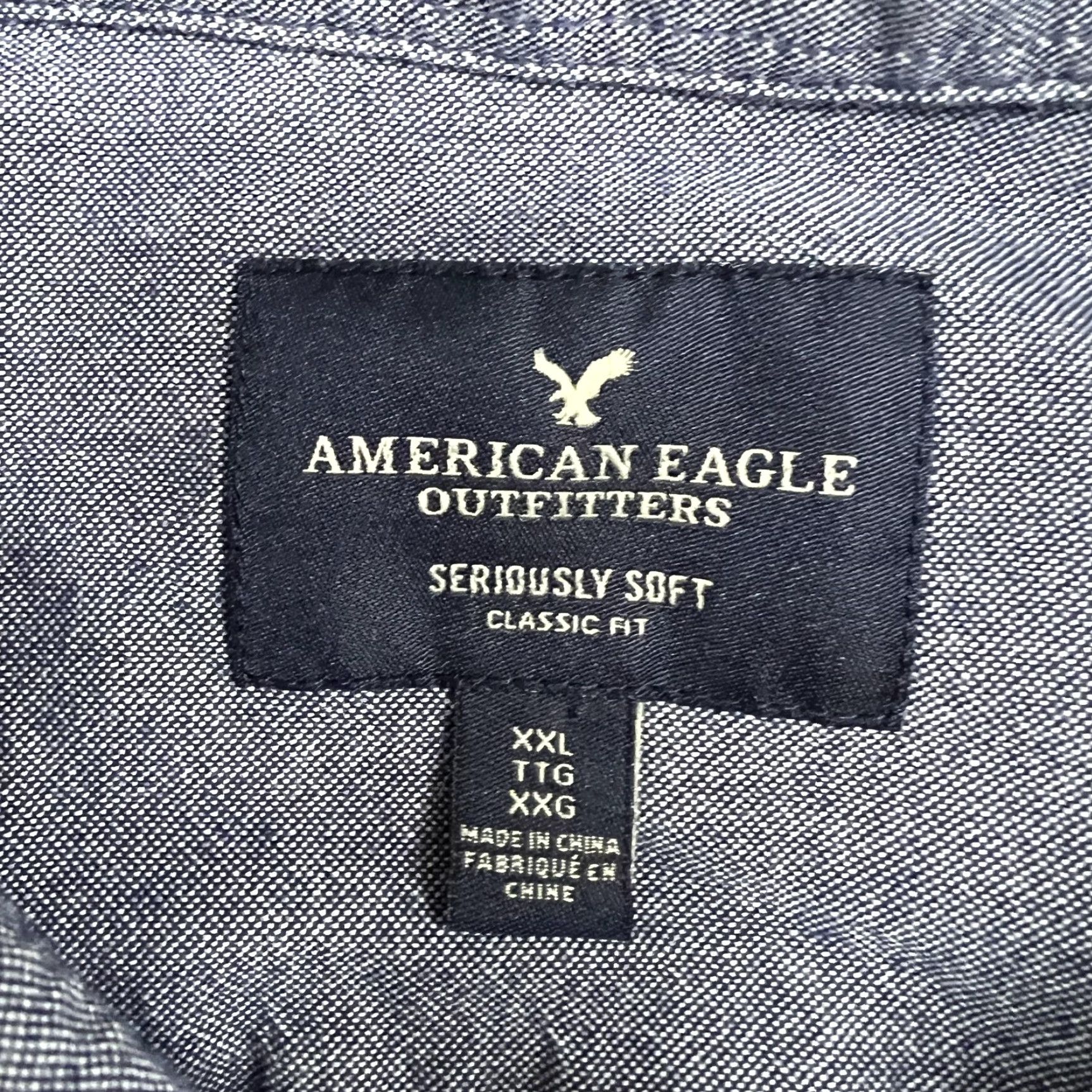 American Eagle Outfitters VINTAGE American Eagle Outfitters Shirt Mens 2XL Blue Button-Down Long Sleeve Classic Fit Soft Size US XXL / EU 58 / 5 - 3 Thumbnail