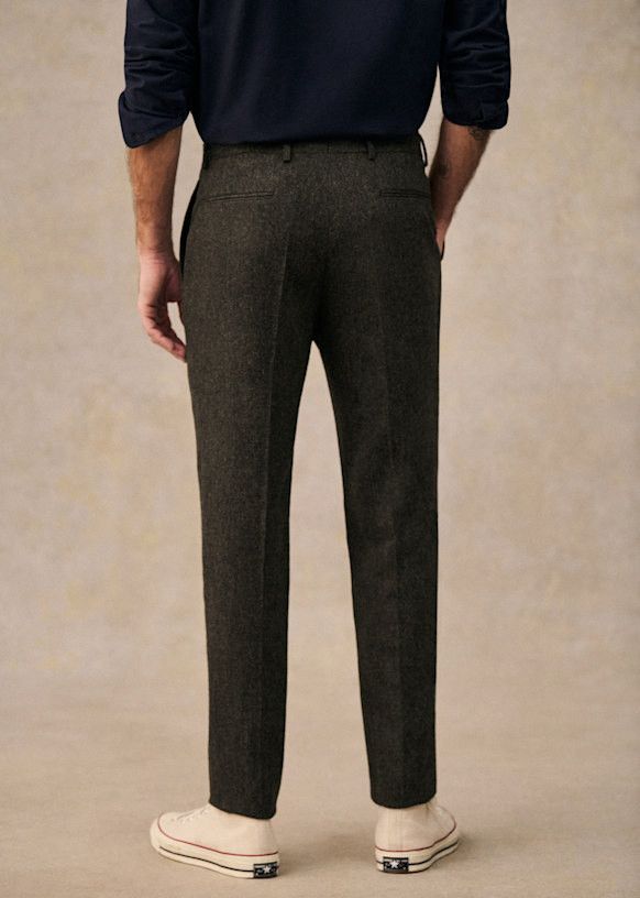 Other Octobre Éditions Carl Tweed Trousers Khaki Wool Flannel Size US 28 / EU 44 - 5 Thumbnail