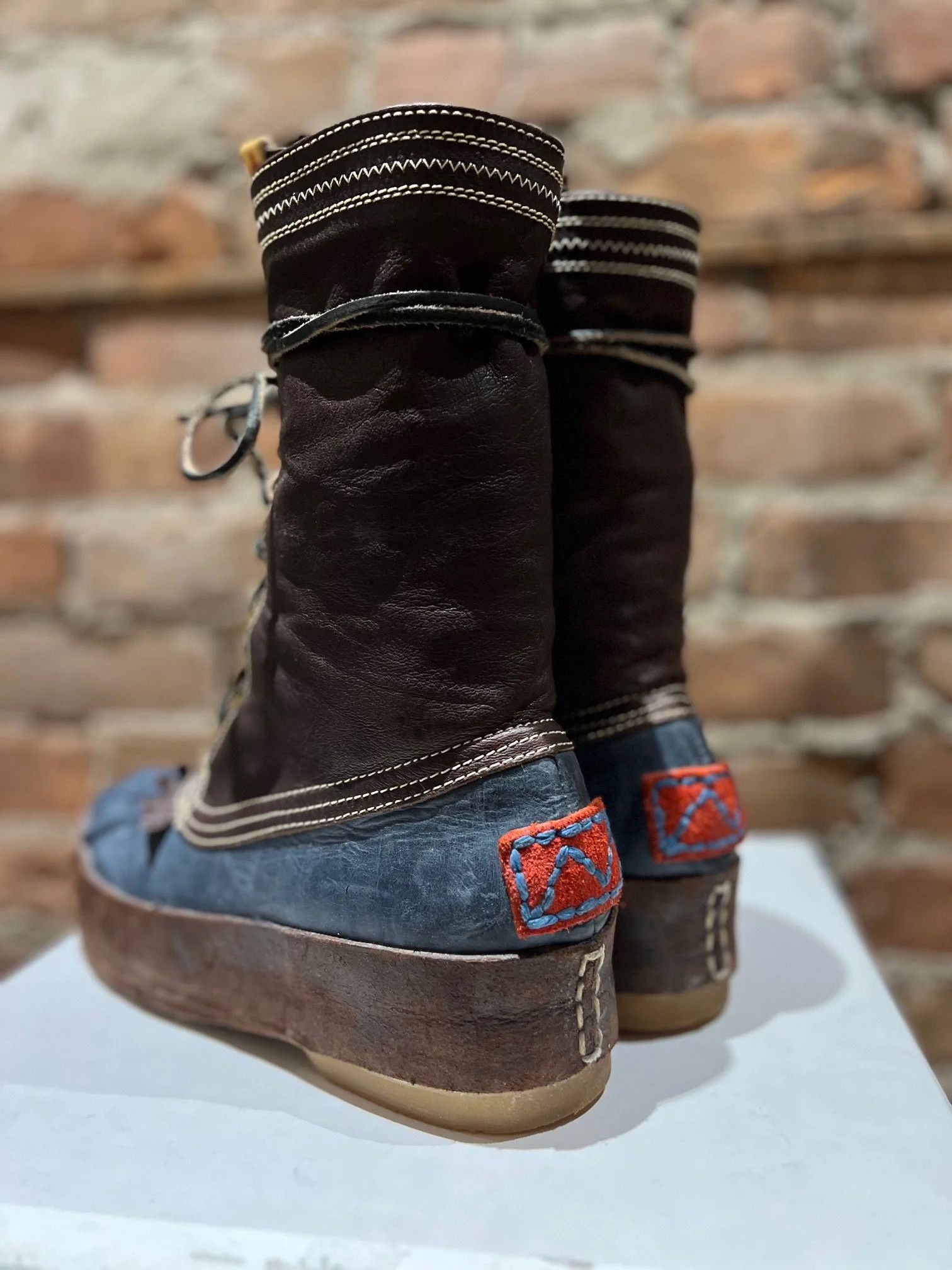 Visvim Visvim Decoy Duck Boot Alu-Folk – Blue/Brown – Size US 8 Size US 8 / EU 41 - 4 Thumbnail