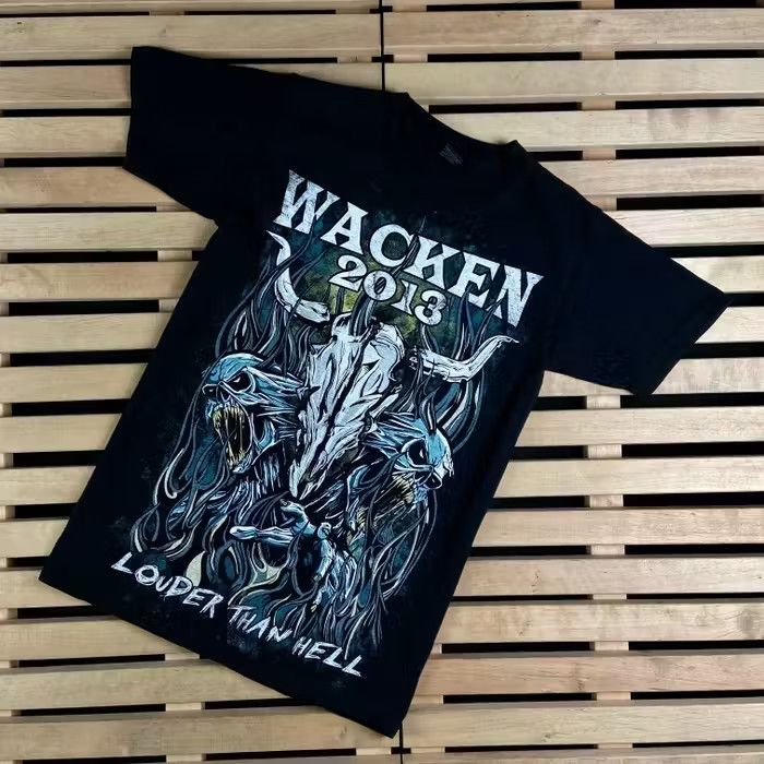 Band Tees × Vintage Mens Vintage T Shirt Wacken 2013 Louder Than Nell Size S Size US S / EU 44-46 / 1 - 1 Thumbnail