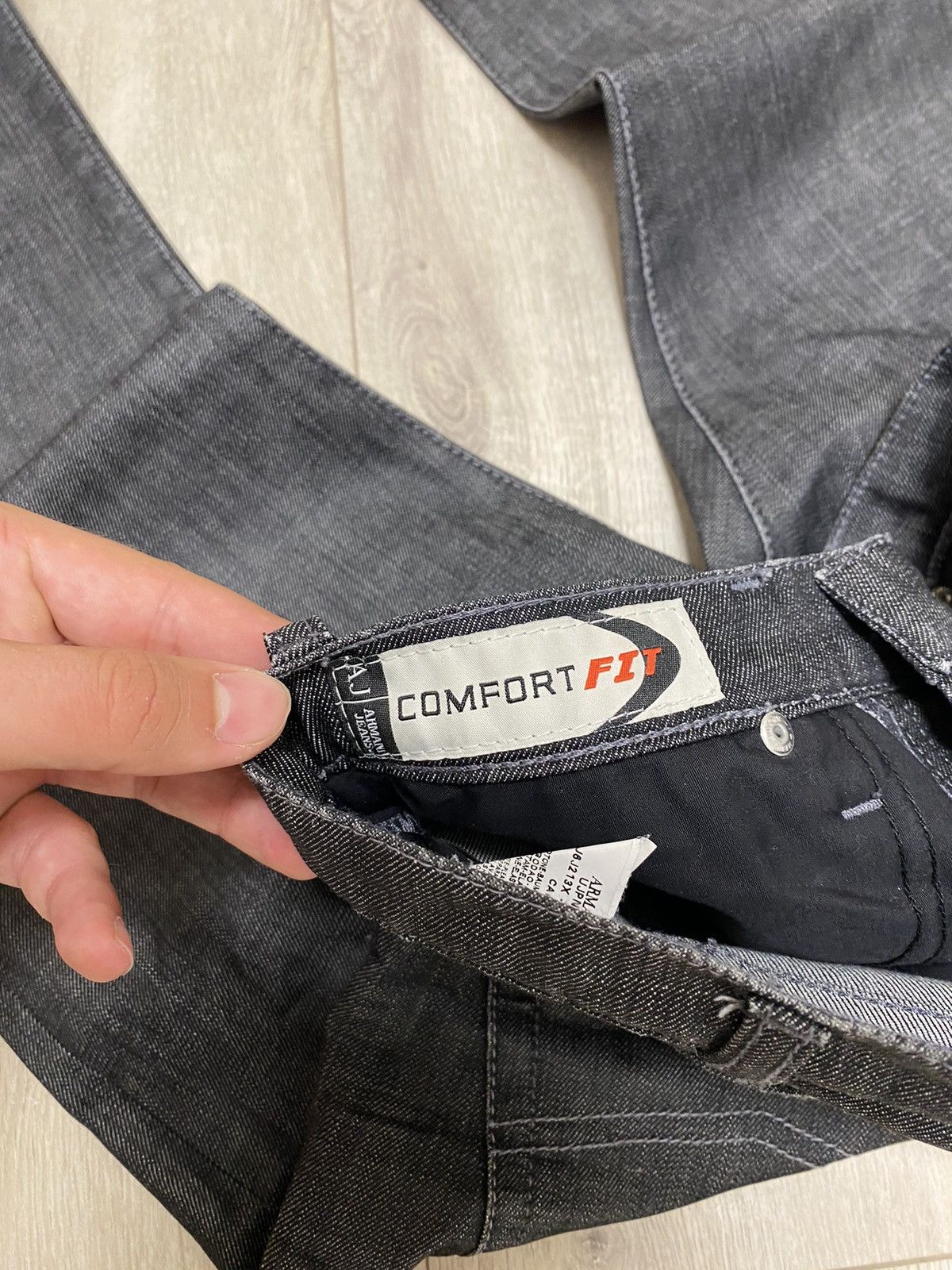 Armani Vintage Armani Baggy Jeans Silver Metal Logo Size US 32 / EU 48 - 10 Thumbnail