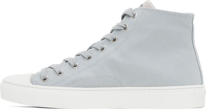 Vivienne Westwood o1y0525 Logo Hi-Top Sneakers in Light Gray Size US 8 / EU 41 - 2 Thumbnail