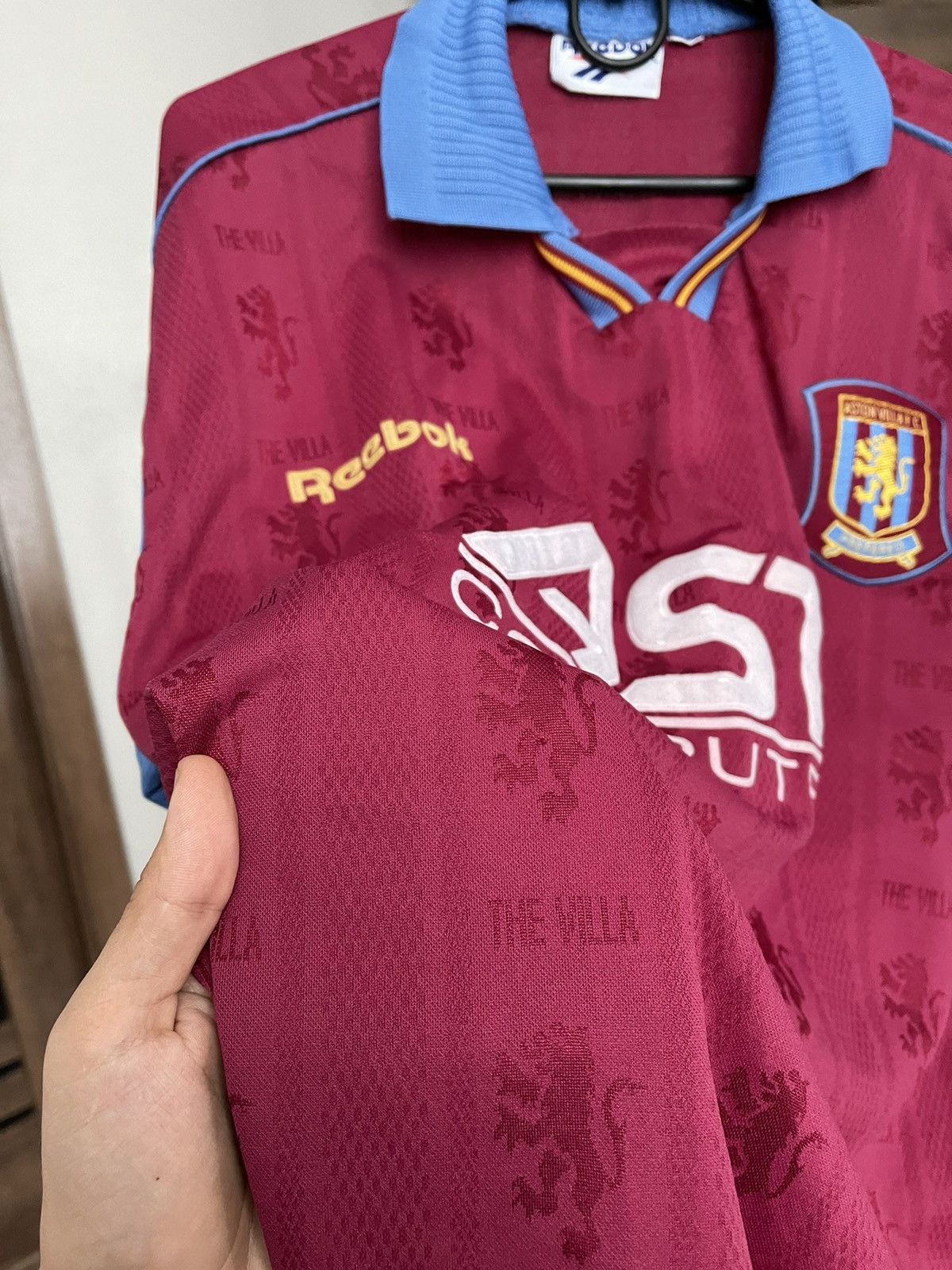 Reebok 1995/1996 Reebok Aston Villa Vintage Soccer Jersey T-Shirt Size US L / EU 52-54 / 3 - 12 Thumbnail