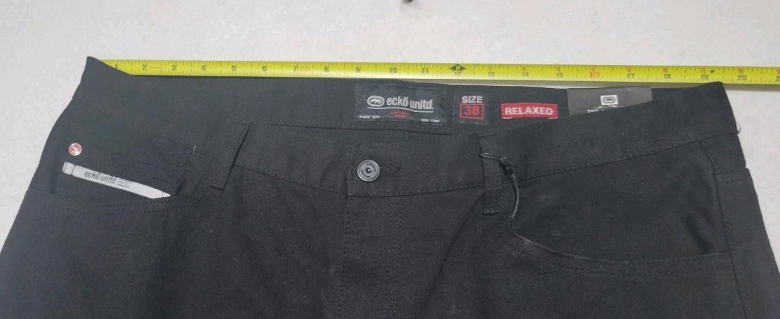 Ecko Unltd. Ecko Unltd 759 Relaxed Baggy Jeans 38x32 Black Denim NWT Size US 38 / EU 54 - 6 Thumbnail