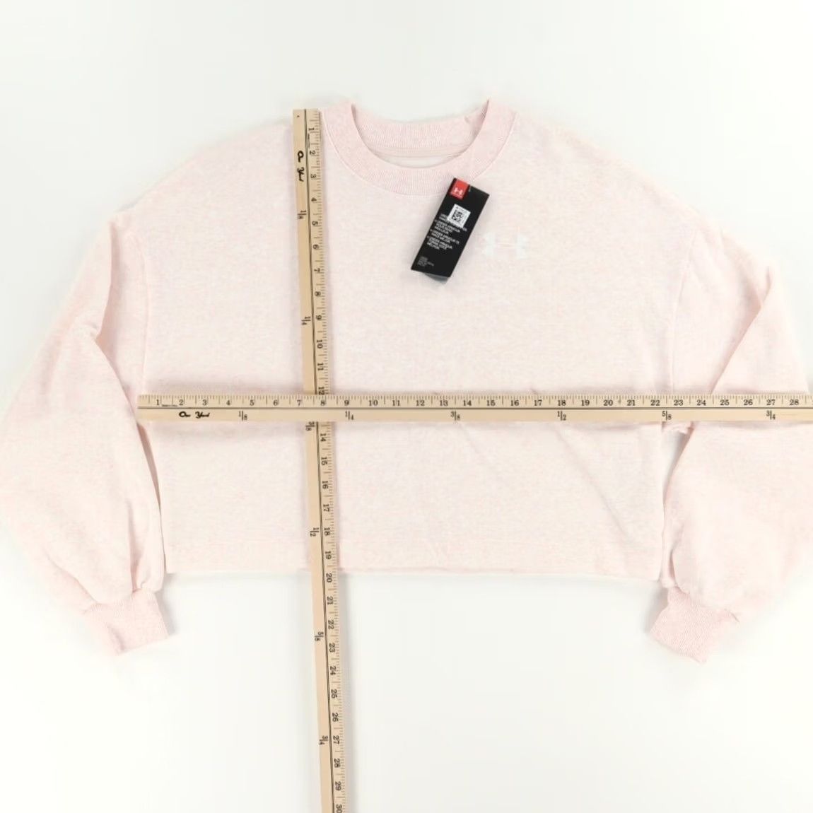 Under Armour Under Armour Crop Crew Neck Fleece Heather Sweatshirt Pink Women's M Size M / US 6-8 / IT 42-44 - 3 Thumbnail