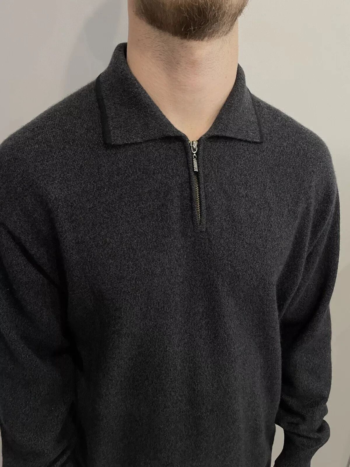 Vintage DORCE 1/4 ZIP SWEATER PULLOVER 100% CASHMERE MENS Size US L / EU 52-54 / 3 - 3 Thumbnail