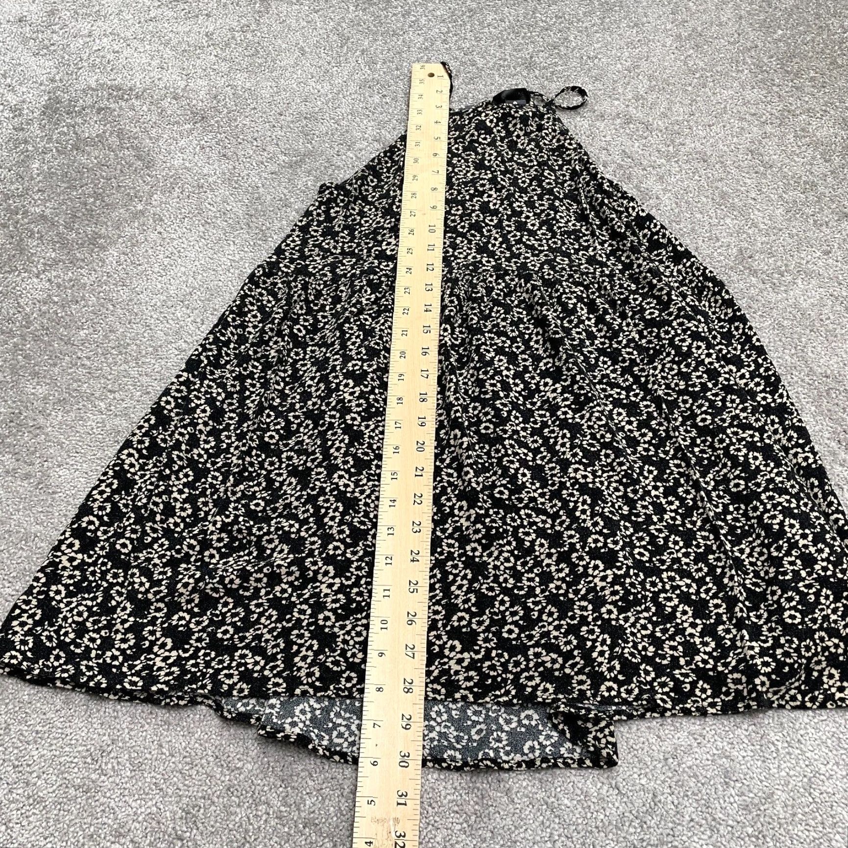 AQUA Aqua Halter A-Line Tank Dress Womens Small Black Floral Summer Dress Size S / US 4 / IT 40 - 7 Thumbnail