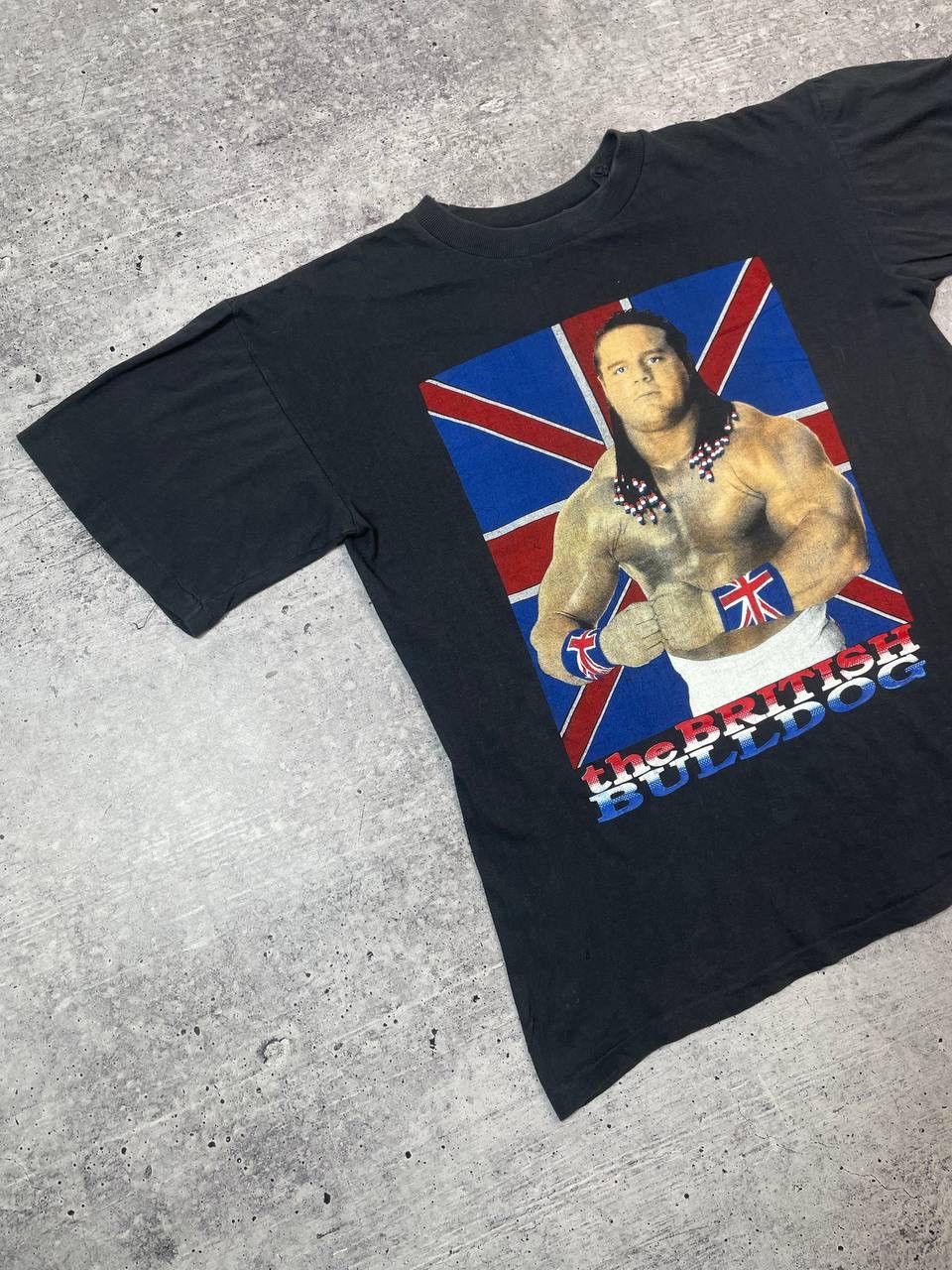 WWE Vintage 90s WWE The British Bulldog Tee T-Shirt Y2K Size US L / EU 52-54 / 3 - 2 Thumbnail