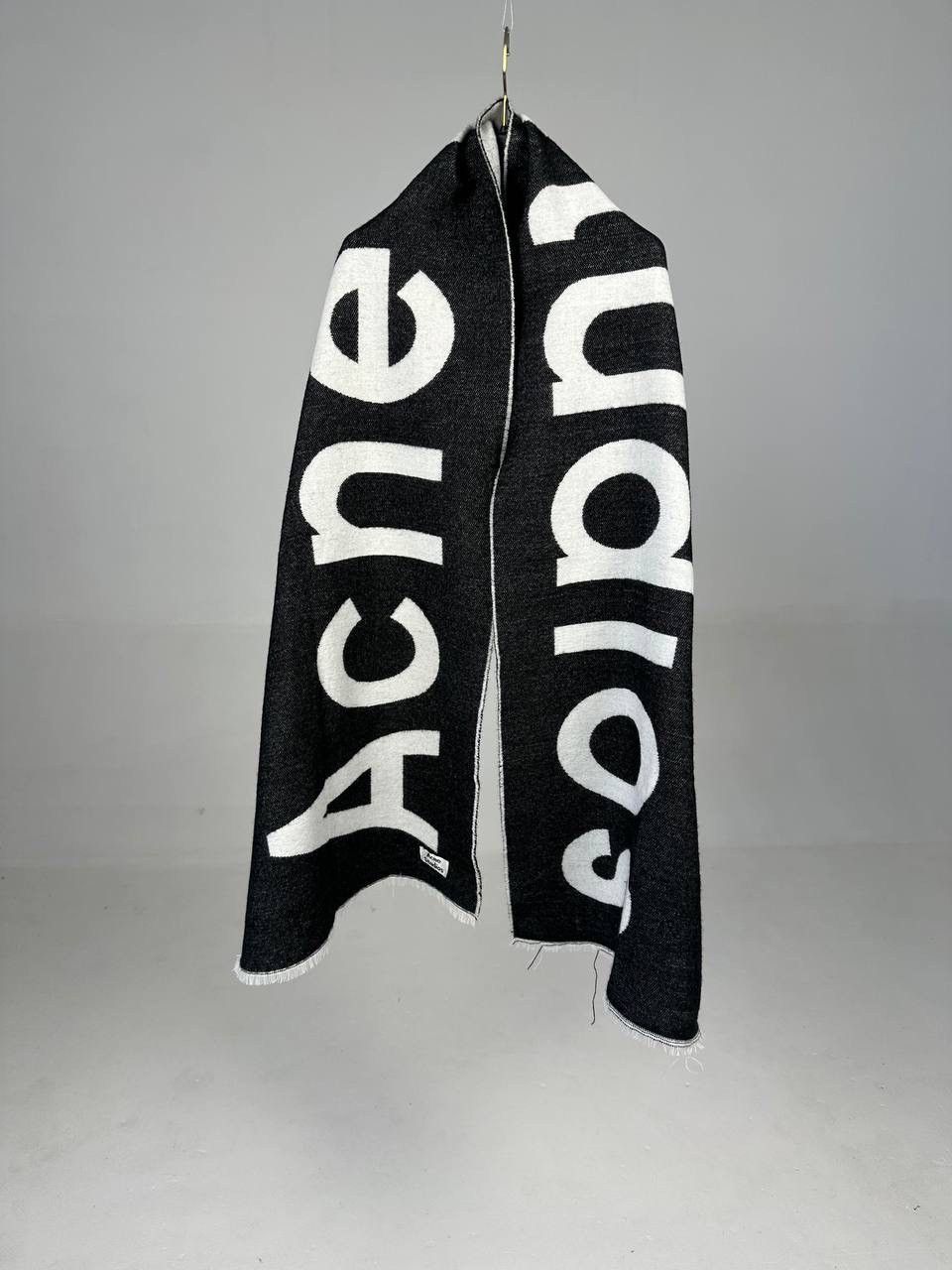 Acne Studios ACNE STUDIOS TORONTY SCARF BLACK/WHITE Size ONE SIZE - 2 Thumbnail
