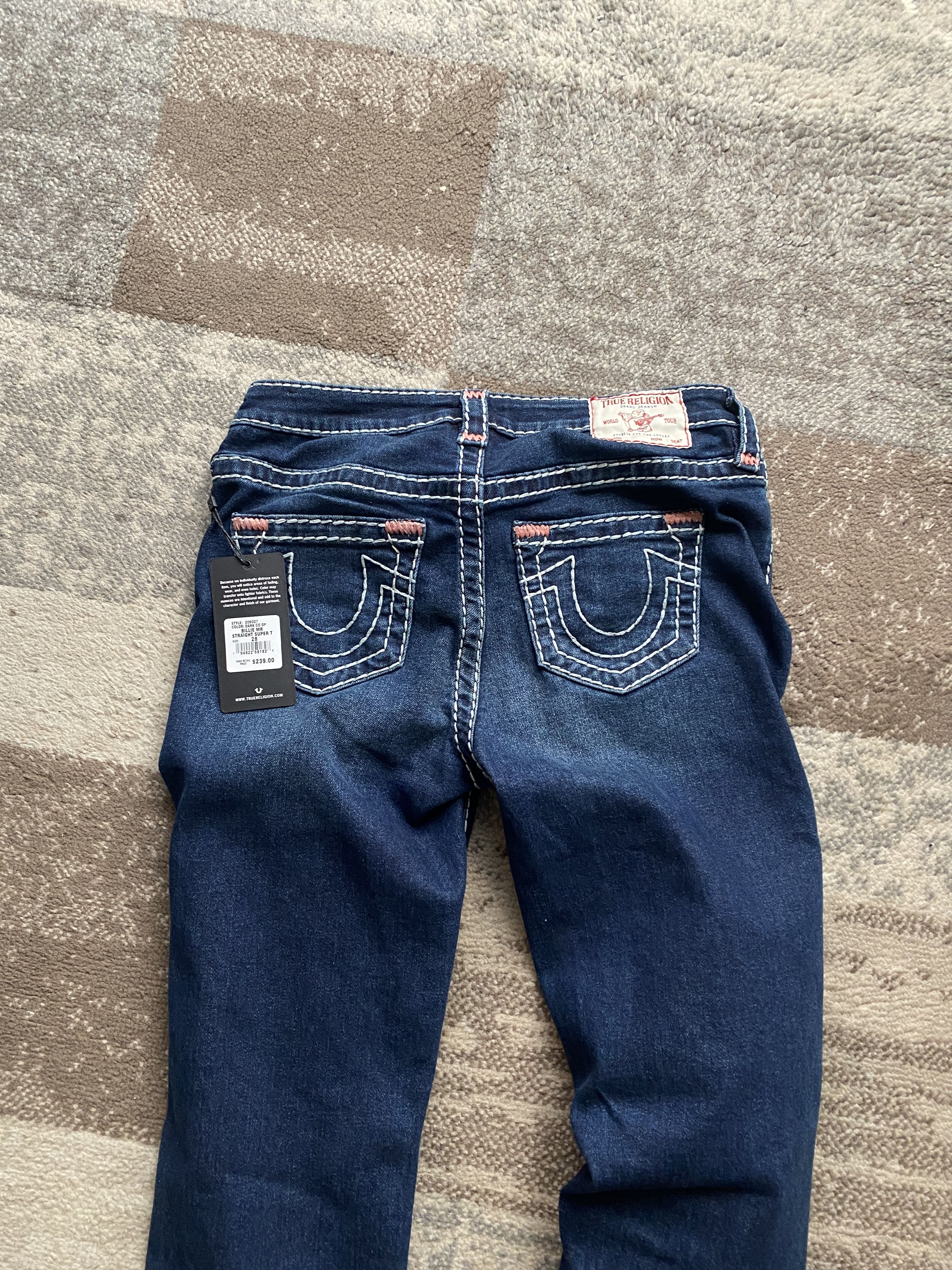 True Religion Billie Mid Rise Straight Size 28" / US 6 / IT 42 - 1 Thumbnail