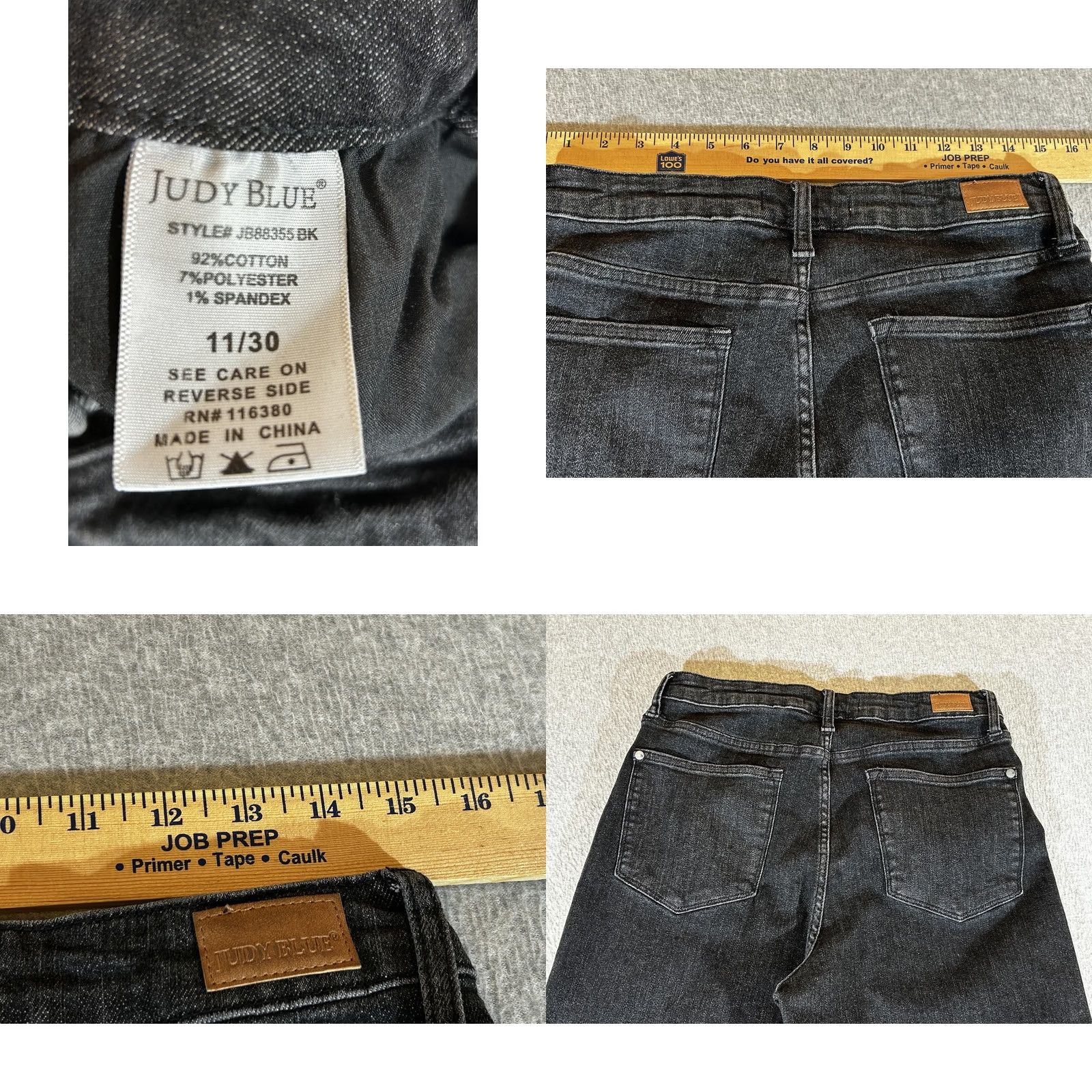 Vintage VINTAGE Judy Blue Jeans Womens 11/30 Wide-Leg High Waist Baggy Stretch Grunge Y2K Junior Size 32" / US 10 / IT 46 - 8 Thumbnail