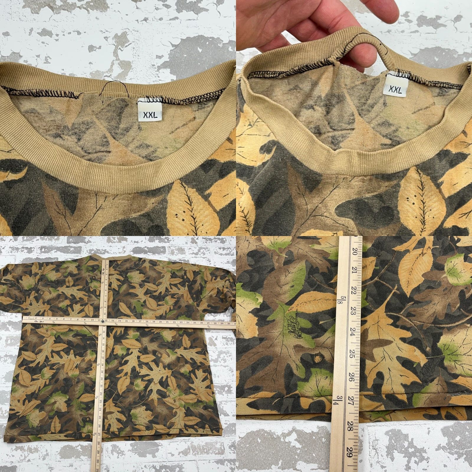 Vintage Vintage Kelly Camo Shirt Men XXL Brown Pocket Tee Wood Single Stitch 90s USA Chamed? Size US XXL / EU 58 / 5 - 8 Thumbnail