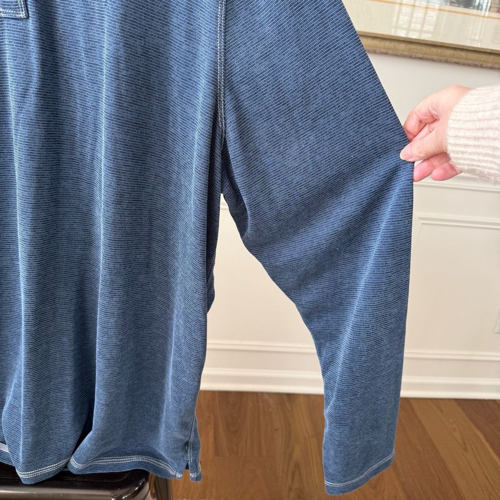 Tommy Bahama Tommy Bahama Blue Micro Stripe Long Sleeve Polo Shirt 3XL Ta Size US XXL / EU 58 / 5 - 3 Thumbnail