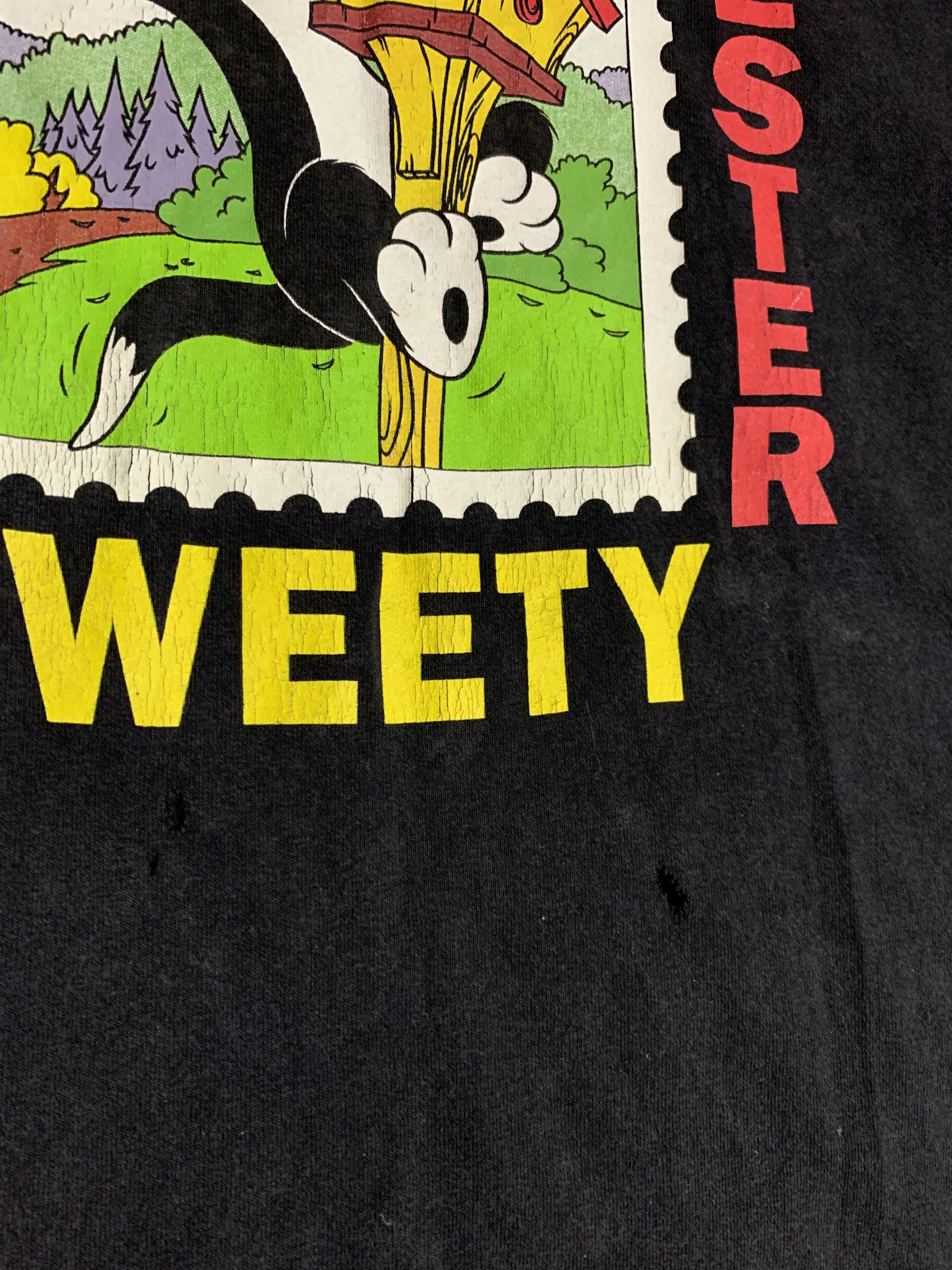 Vintage × Warner Bros Vintage Looney Tunes T Shirt Tee 1997 USA Sylvester Tweety Size US L / EU 52-54 / 3 - 5 Thumbnail