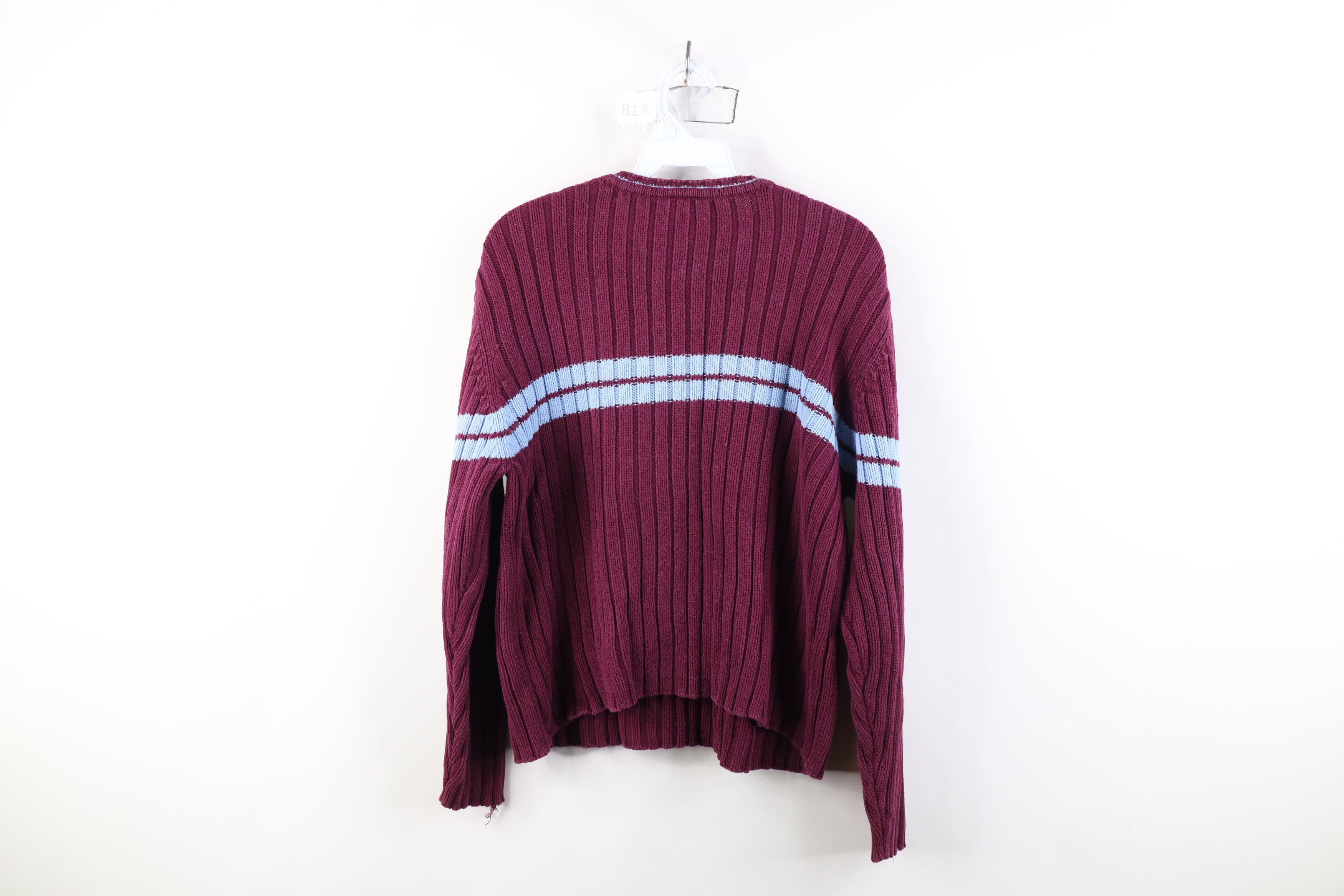 Lands' End Vintage 90s Lands End Heavyweight Cotton Ribbed Knit Sweater Size XL / US 12-14 / IT 48-50 - 9 Thumbnail