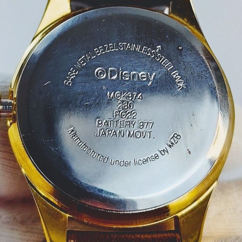 Disney Disney Mickey Mouse Gold Toned Watch Ladies Brown Leather Size ONE SIZE - 6 Thumbnail