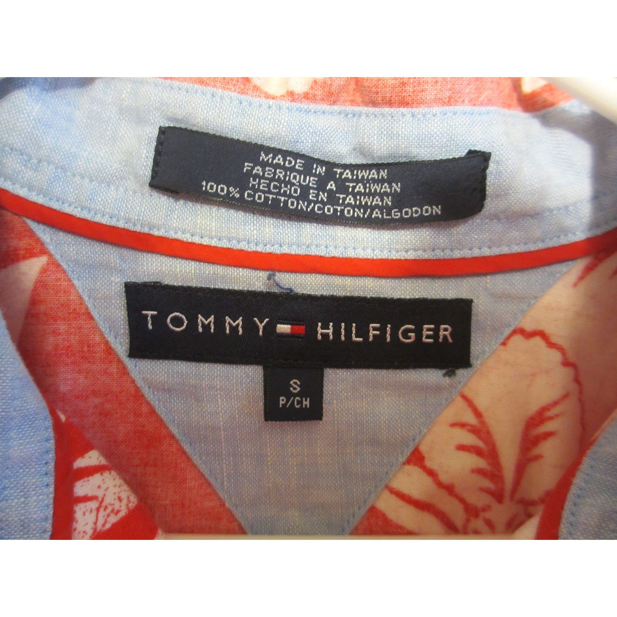 Tommy Hilfiger Tommy Hilfiger Red & White Floral Hawaiian Shirt S 100% Cott Size US S / EU 44-46 / 1 - 4 Thumbnail