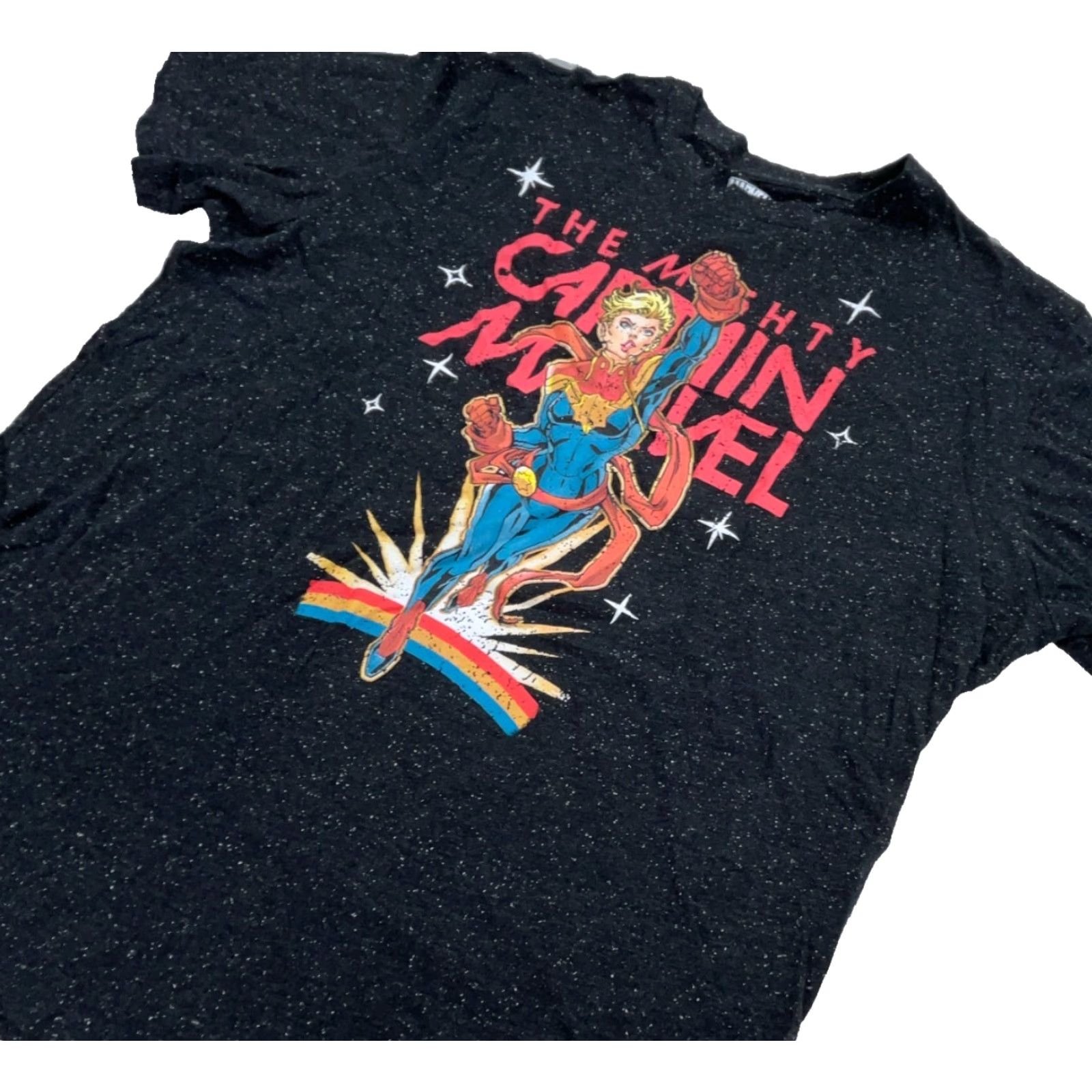Vintage Captain Marvel Shirt Men 2XL XXL Black Marvel Comics Hero Tee Adult Space Casual Short Sleeve T-Shirt Costume Tee Mens Size US XXL / EU 58 / 5 - 2 Thumbnail