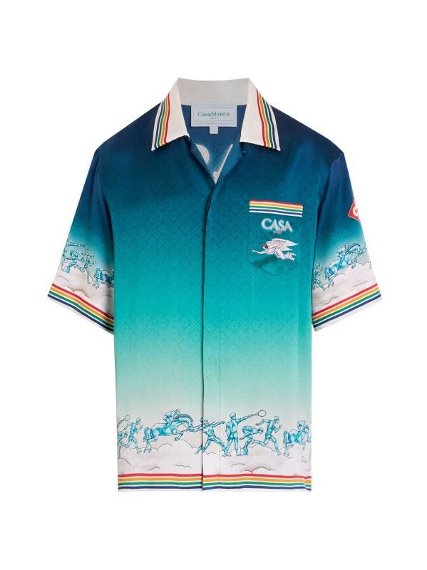 Casablanca os11x0725 Venus As A Boy Gradient Silk Camp Shirt Size US M / EU 48-50 / 2 - 1 Thumbnail