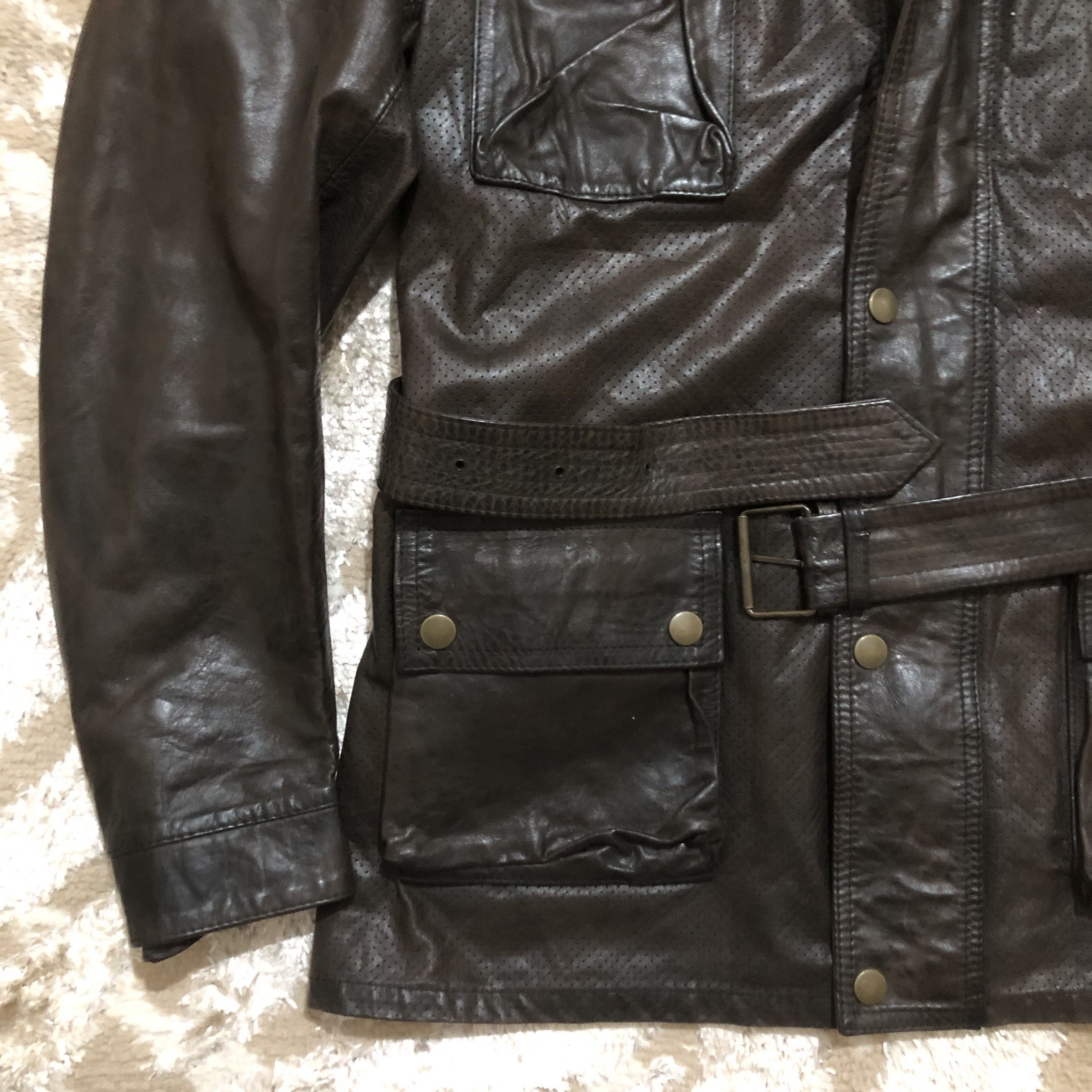 Belstaff Belstaff Panther Leather Jacket Dark Brown Vintage Leather Size US XXL / EU 58 / 5 - 7 Thumbnail