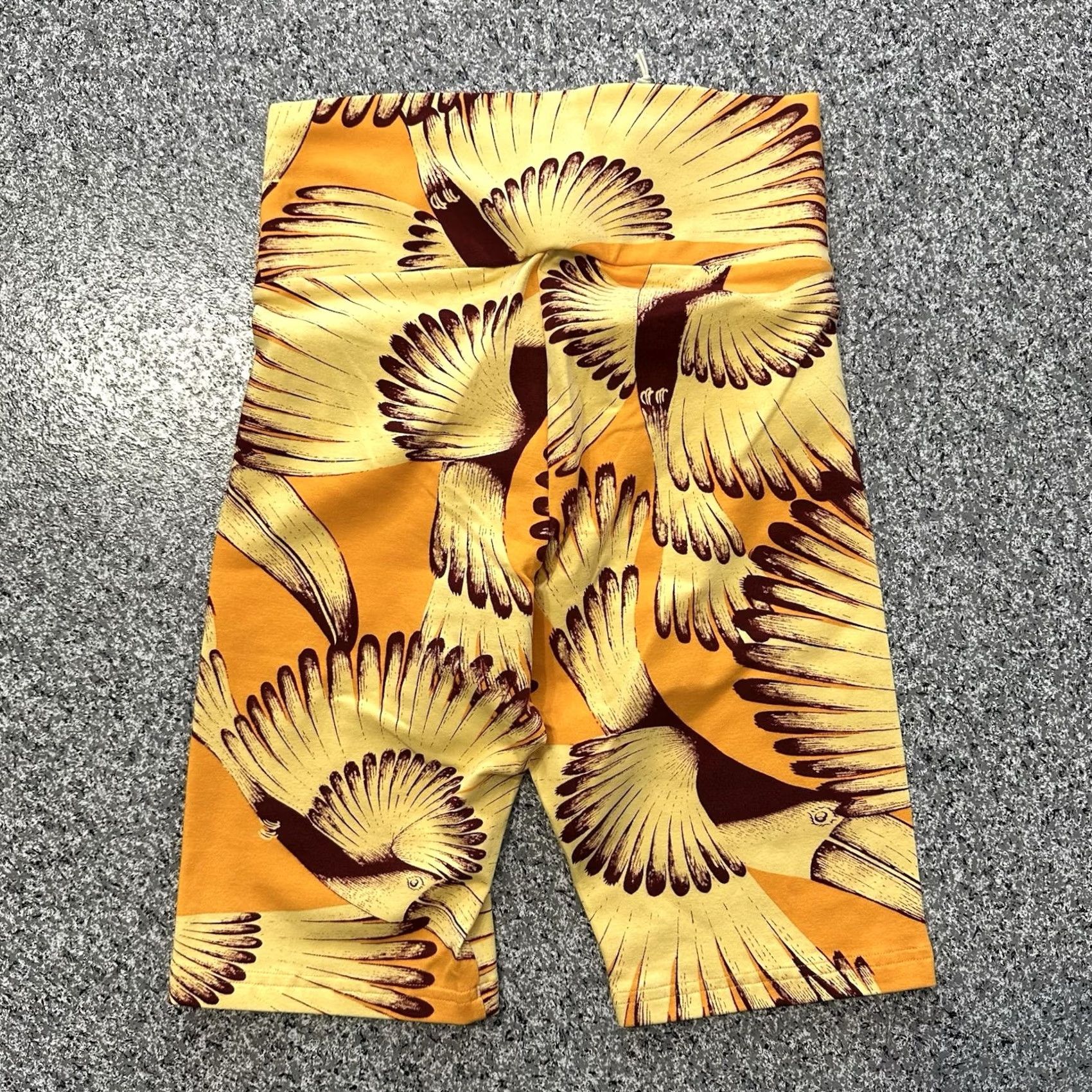 Adidas Adidas Farm Rio Bike Shorts Womens XS Tights JD6287 Feather Print Orange Cotton Spandex Athletic Stretch 10” Sedan Size 26" / US 2 / IT 38 - 4 Thumbnail