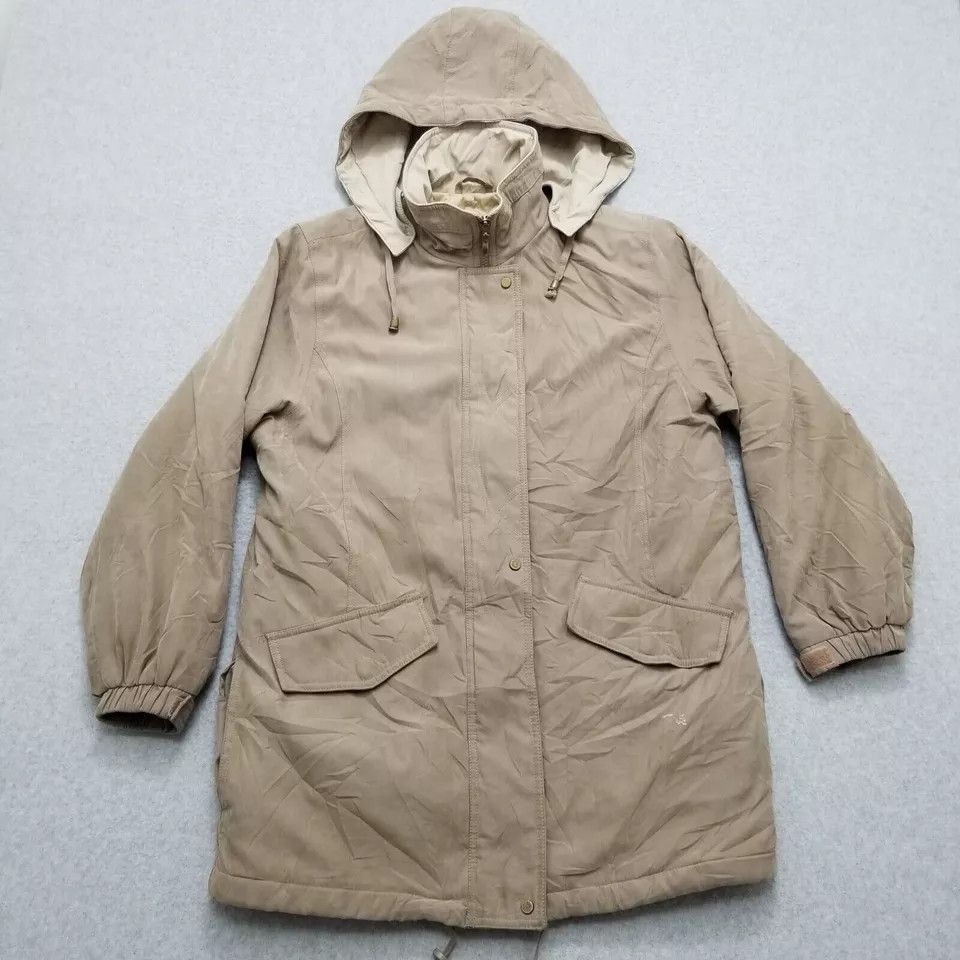 Other IZ Sport Jacket Womens Medium Brown Parka Full Zip Pockets Hooded Size M / US 6-8 / IT 42-44 - 1 Thumbnail