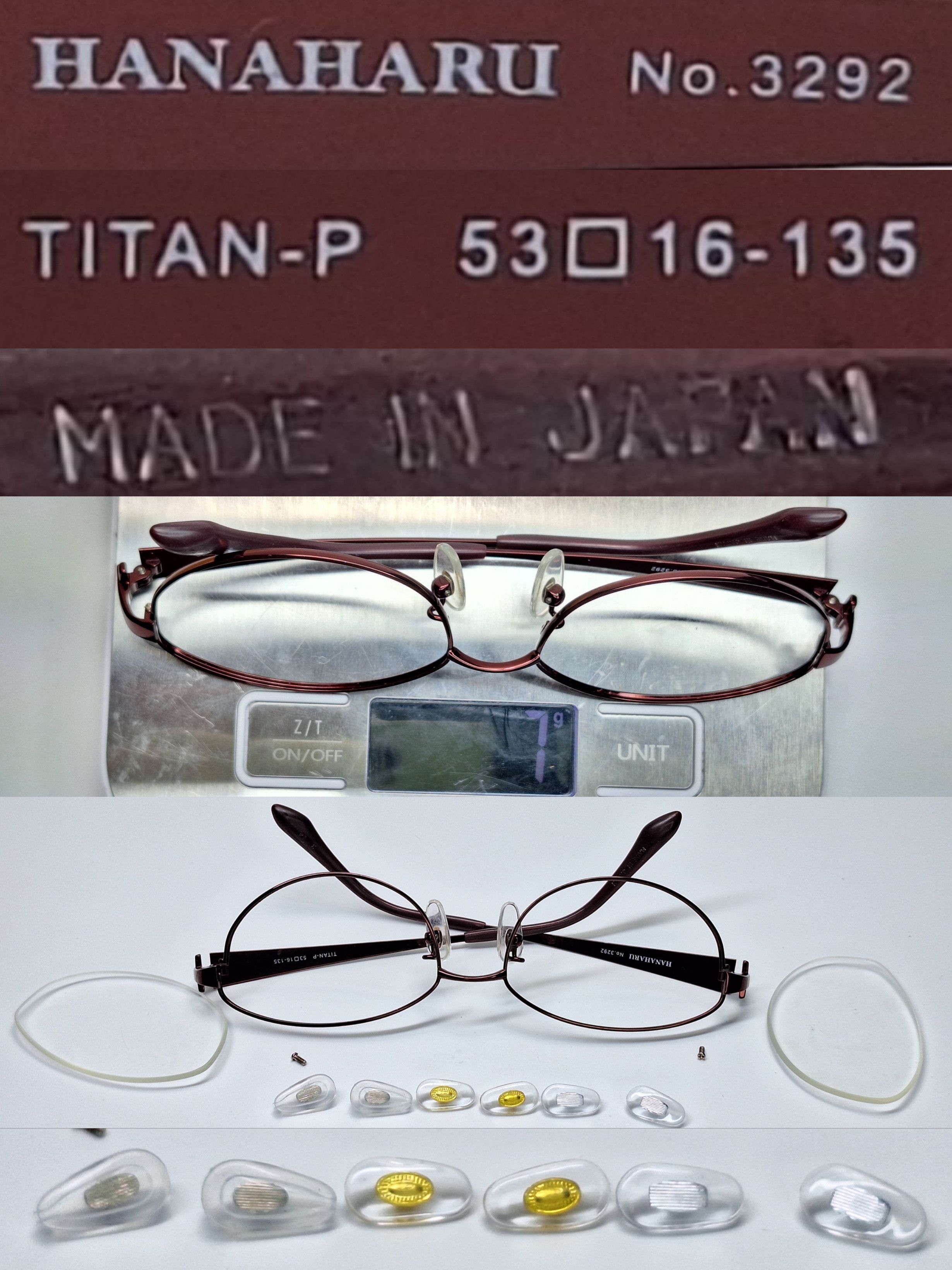 Hanae Mori HANAHARU No.3292 Sabae Artisan Pure Titanium Eyeglasses 7g Size ONE SIZE - 6 Thumbnail
