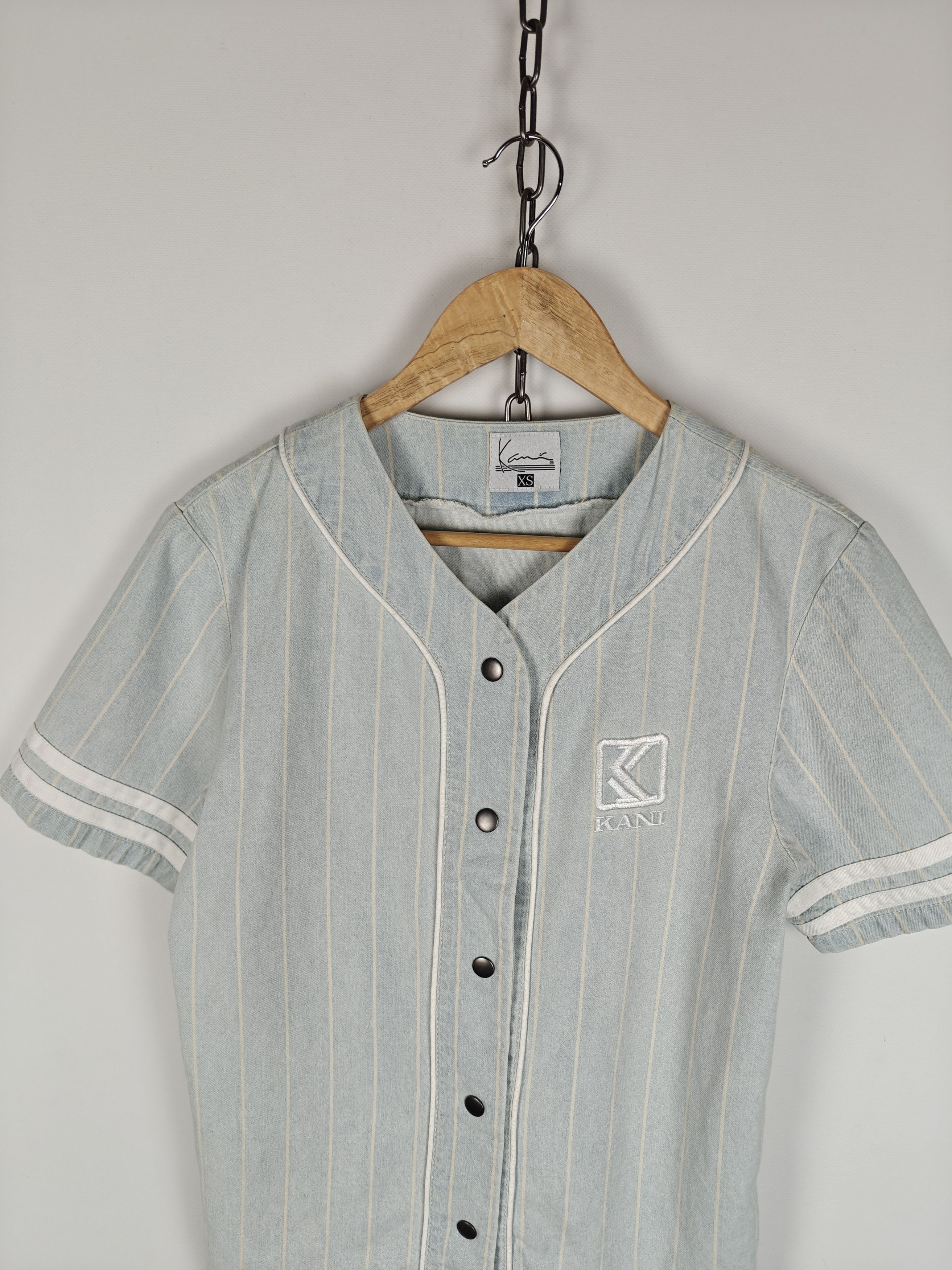 Karl Kani Karl Kani Striped Jersey Shirt Cotton Logo size XS Size US XS / EU 42 / 0 - 3 Thumbnail