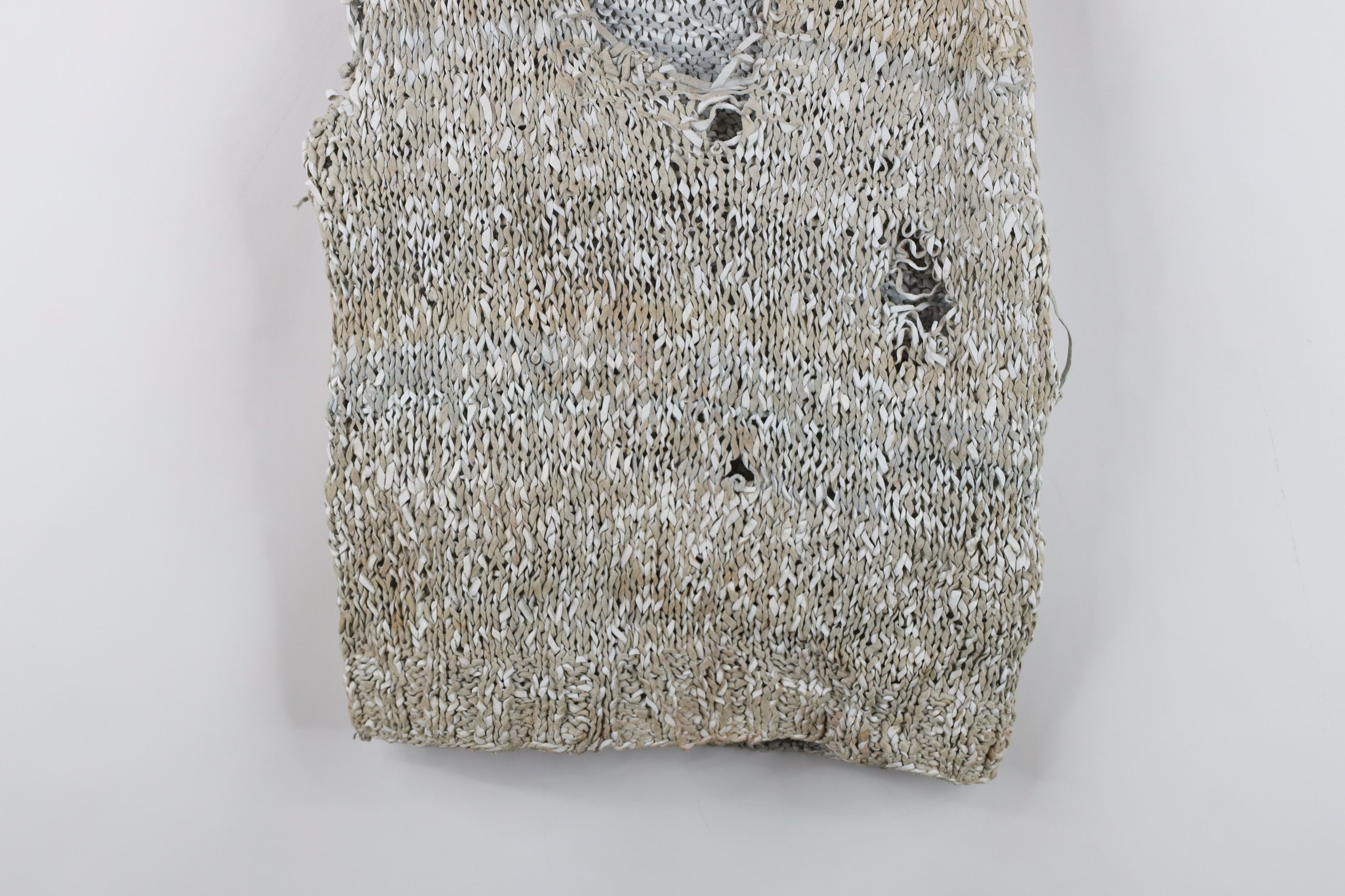 Vintage Vintage 90s Streetwear Braid Hand Knit Tank Top T-Shirt Size L / US 10 / IT 46 - 3 Thumbnail