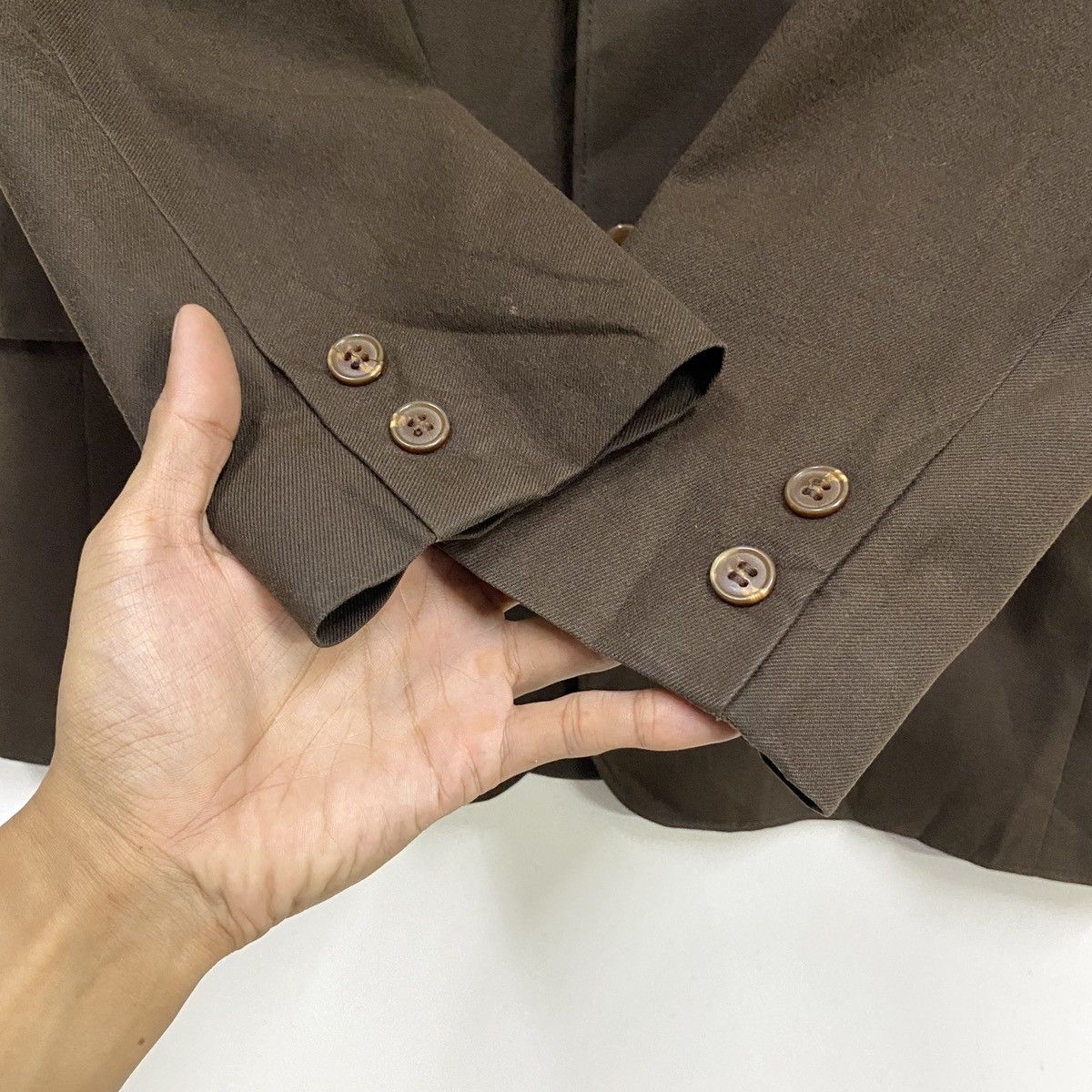 Vintage × Wrangler Vintage Wrangler Blazer Jacket Dark Brown Small Size 38R - 5 Thumbnail