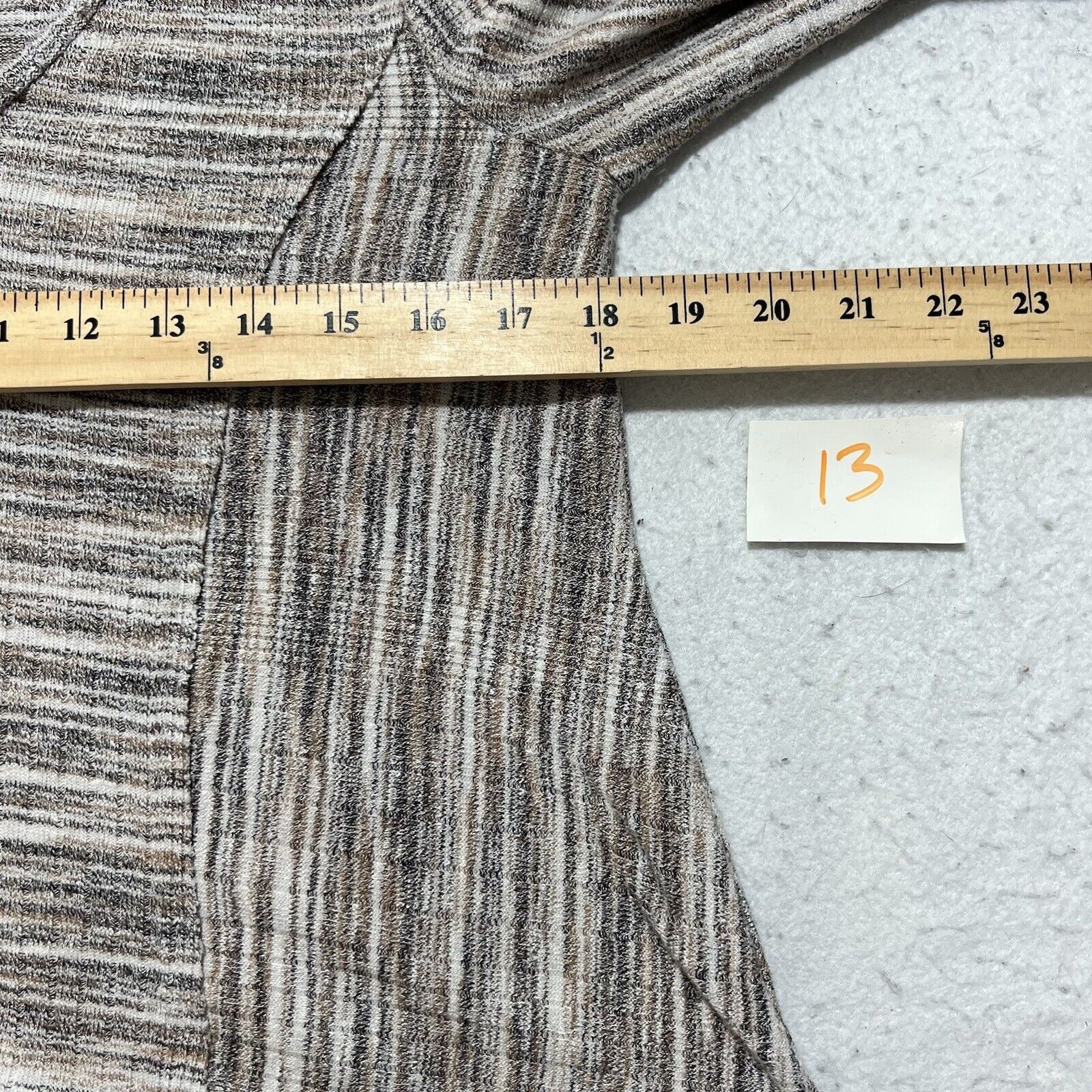 Target Basics Knox Rose Pullover Sweater V Neck Beige Striped Top Size S / US 4 / IT 40 - 7 Thumbnail