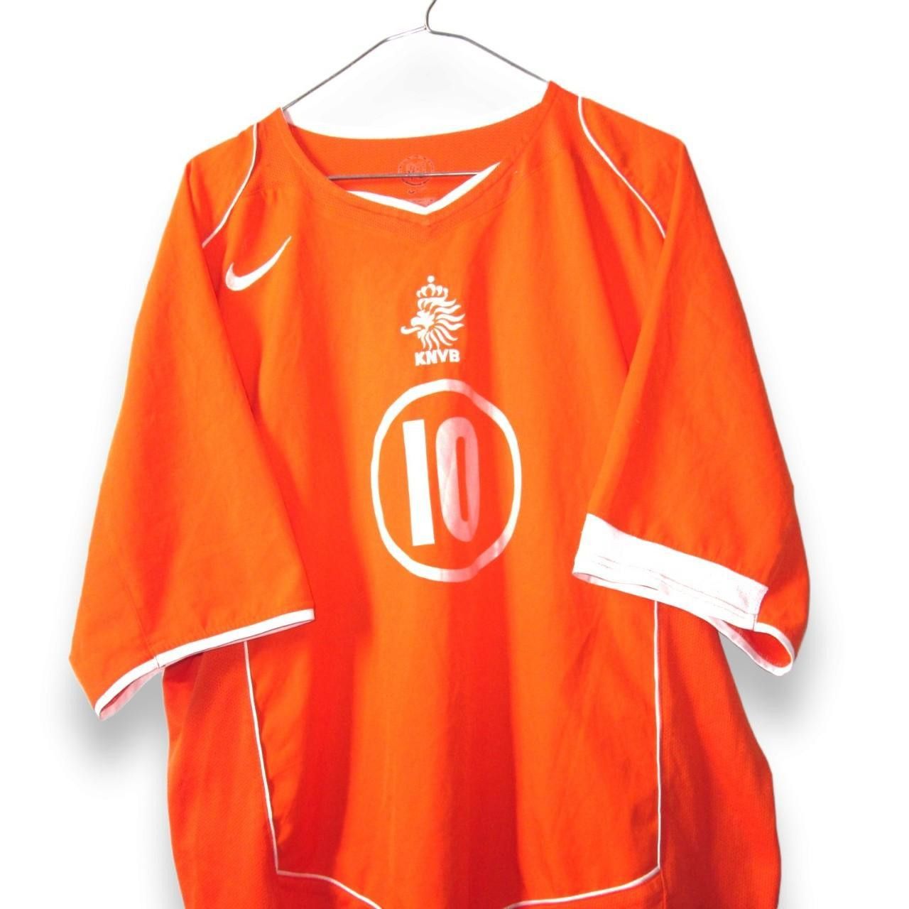 Nike Netherlands 2004 2005 Home Shirt Jersey (10) V NISTELROOY Size US XL / EU 56 / 4 - 4 Thumbnail